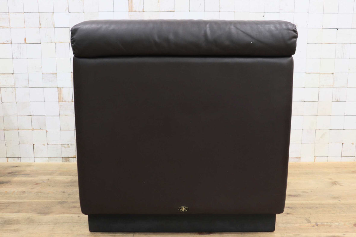 GMJK474D〇冨士ファニチア / Fuji Furniture 本革 1人掛けソファ シングルソファ ヴィンテージ ブラウン 国産家具