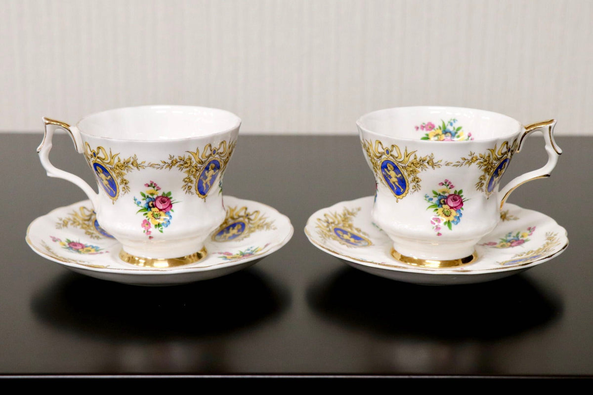 GMJH332A○ROYAL WINDSOR / ロイヤルウィンザー カップ&ソーサー 2客セット ペア ティーカップ コーヒーカップ ヴィンテージ 英国製
