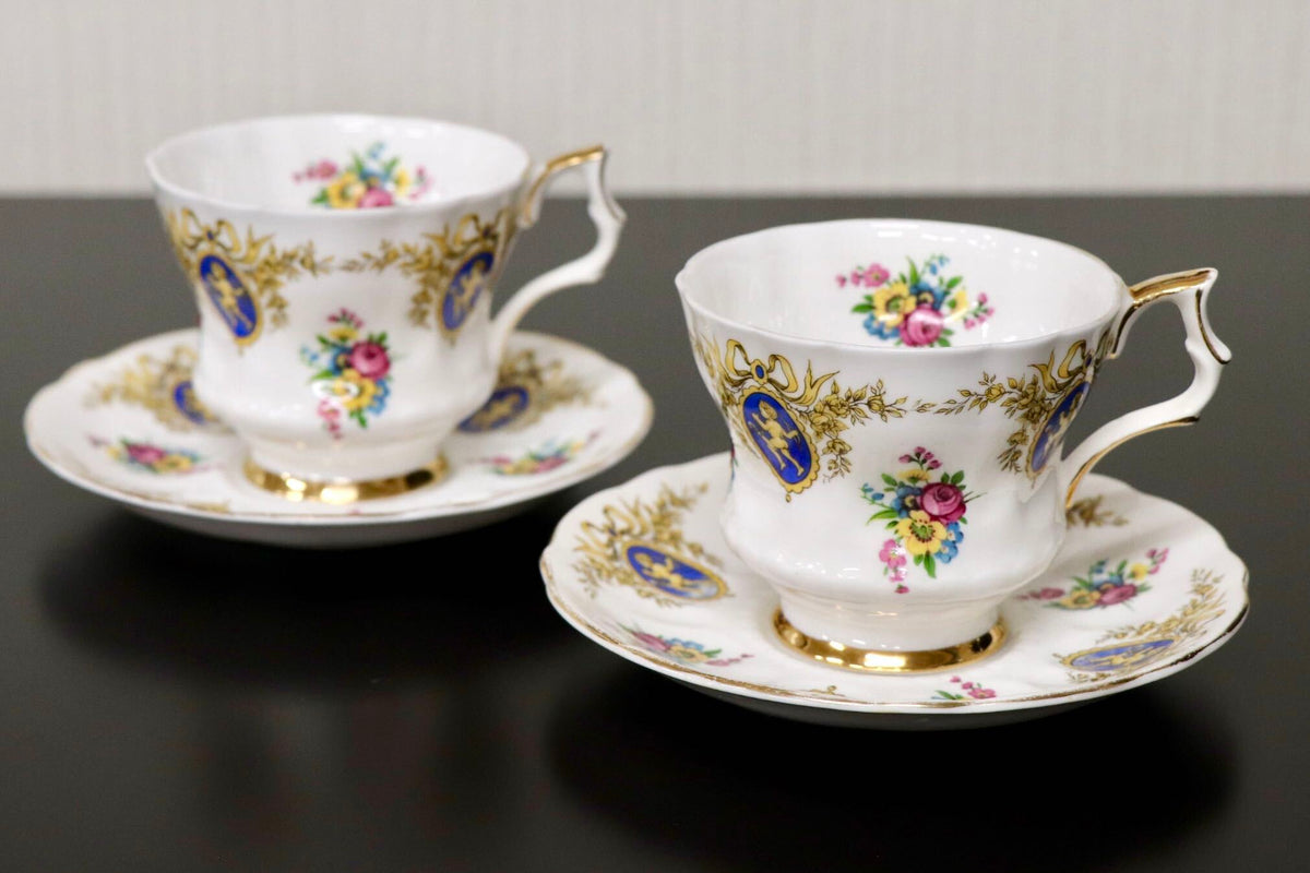 GMJH332A○ROYAL WINDSOR / ロイヤルウィンザー カップ&ソーサー 2客セット ペア ティーカップ コーヒーカップ ヴィンテージ 英国製