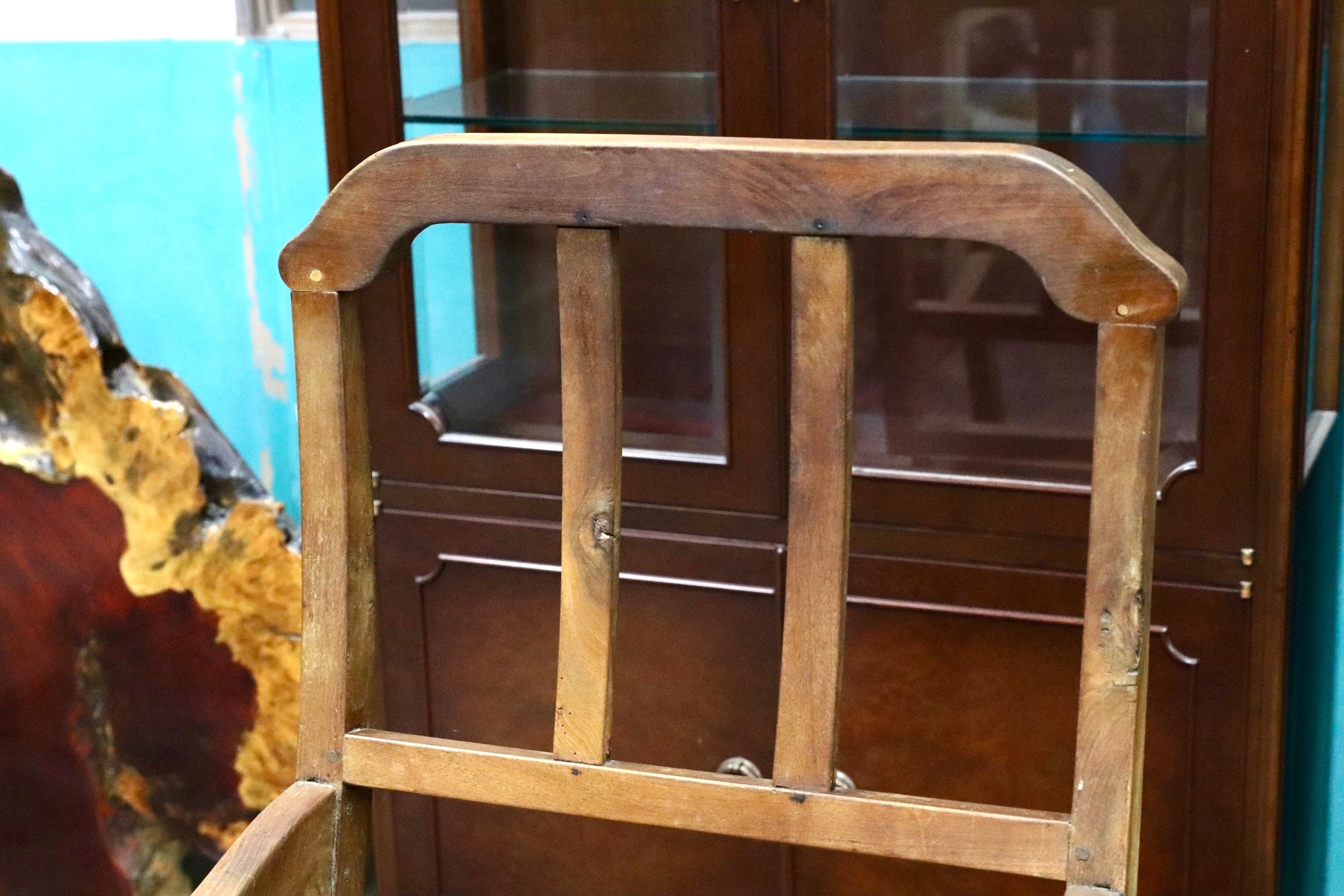GMJS163○中国古家具 アームチェア 椅子 板座チェア 無垢材 楡材系 明式 清朝様式 民藝家具 アンティーク ヴィンテージ 店舗什器