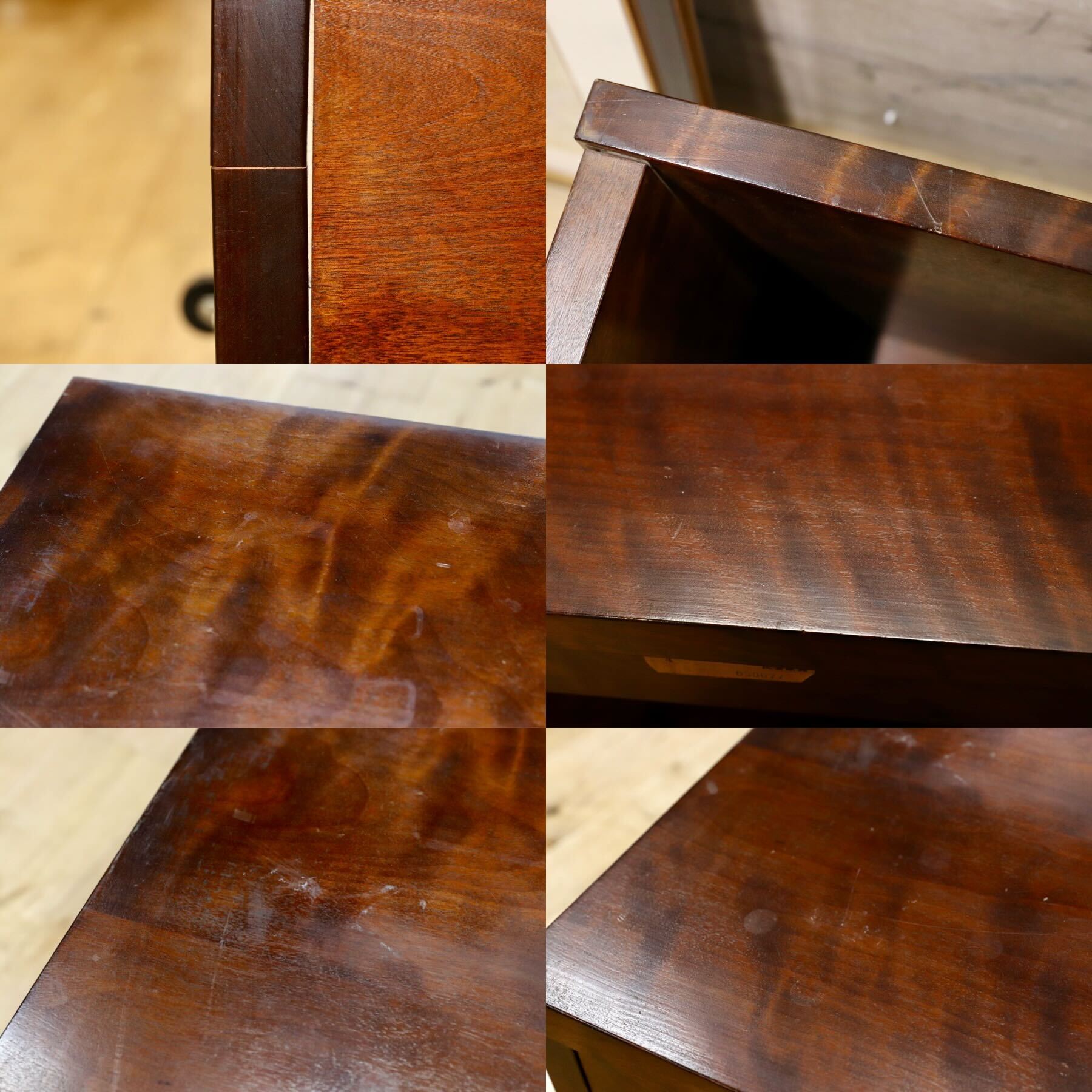 GMGK450○松本民芸家具 ローボード キャスター付き テレビボード 花台 飾り台 ミズメザクラ アンティーク 無垢材 レトロ 民藝 家具 稀少