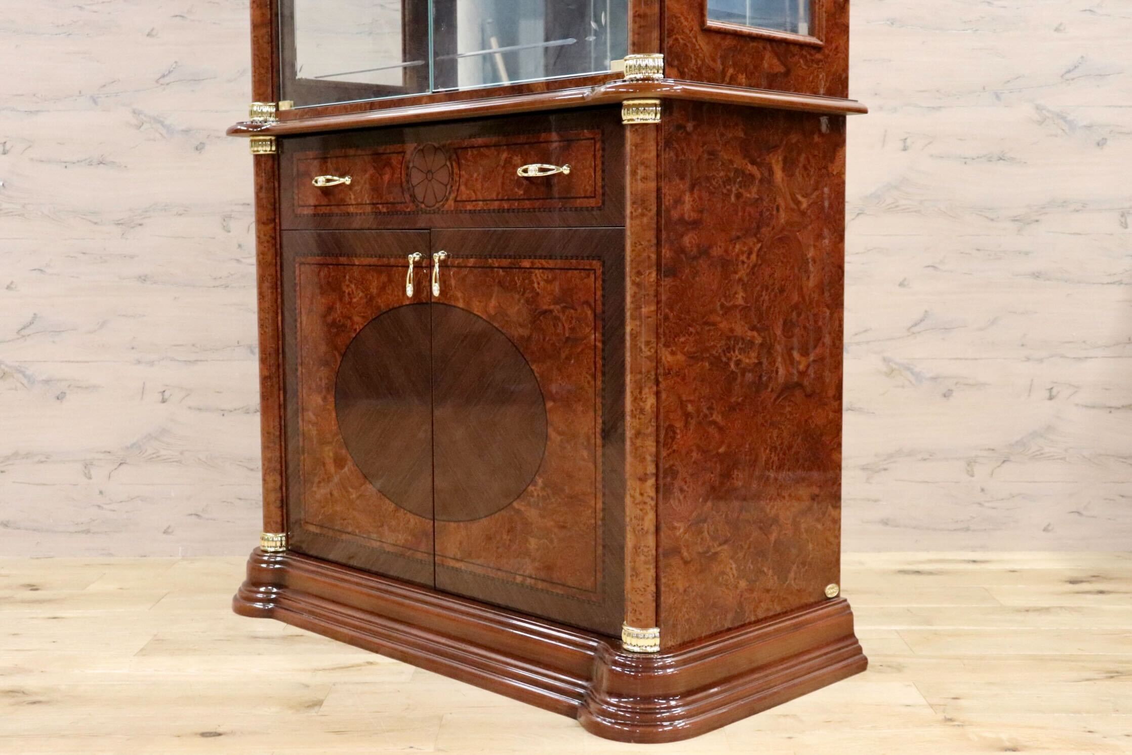 GMFN48○Saltarelli MOBILI / サルタレッリモビリ フローレンス ガラスキャビネット 飾り棚 イタリア製 定価約38万 展示品