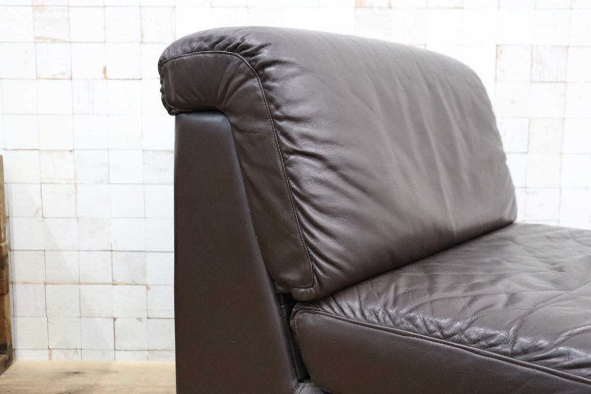 GMJK474E〇冨士ファニチア / Fuji Furniture 本革 1人掛けソファ シングルソファ ヴィンテージ ブラウン 国産家具