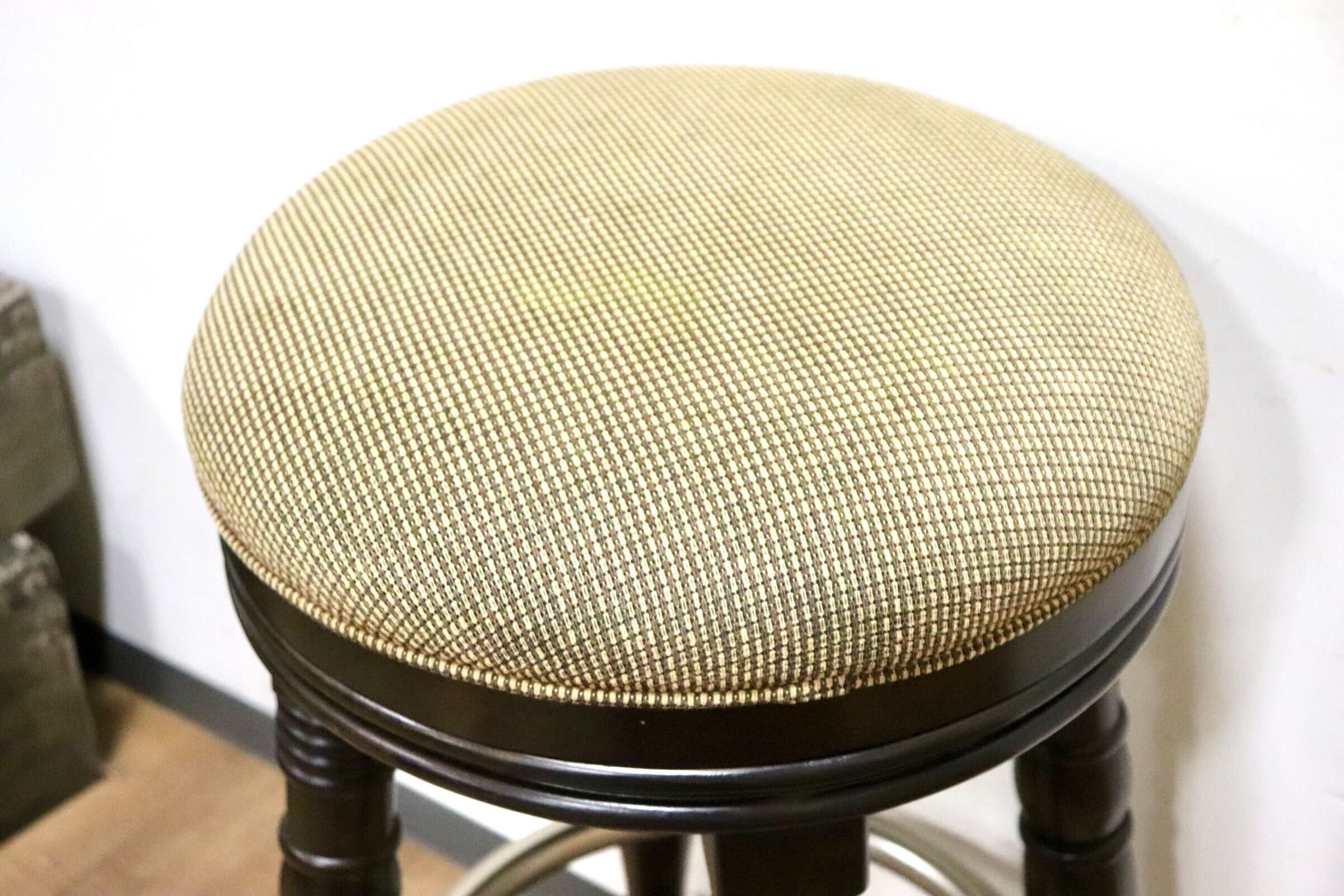 GMHN235B○英国アンティーク調 カウンターチェア 回転式 ハイスツール バーチェア 椅子 ファブリック クラシック ヴィンテージ 輸入家具