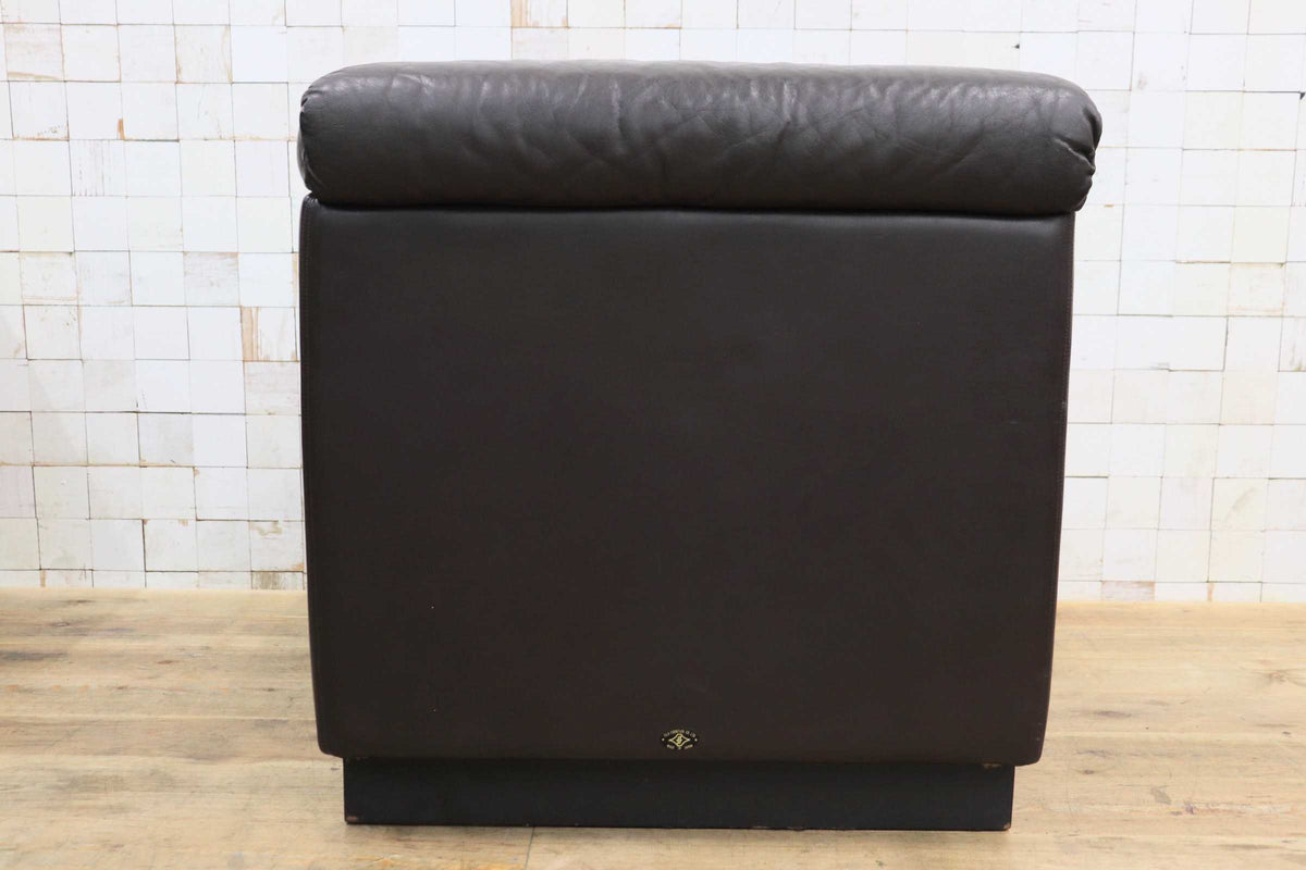 GMJK474E〇冨士ファニチア / Fuji Furniture 本革 1人掛けソファ シングルソファ ヴィンテージ ブラウン 国産家具