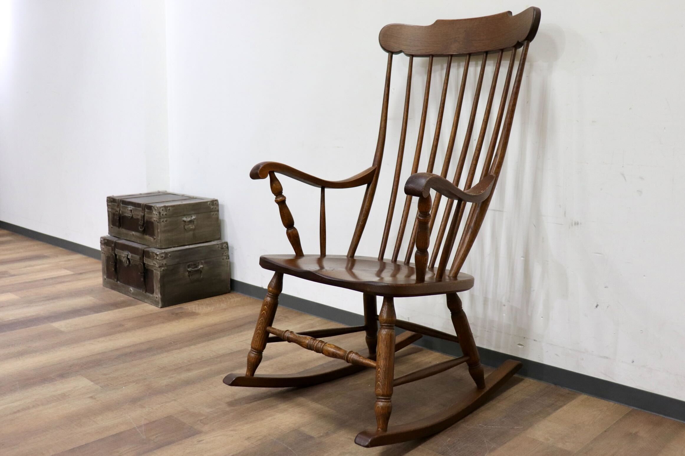 GMHK865○起立木工 / KIRITSU MOKKO ロッキングチェア 揺り椅子 アンティーク チェア 椅子 木製 カントリー 古民家