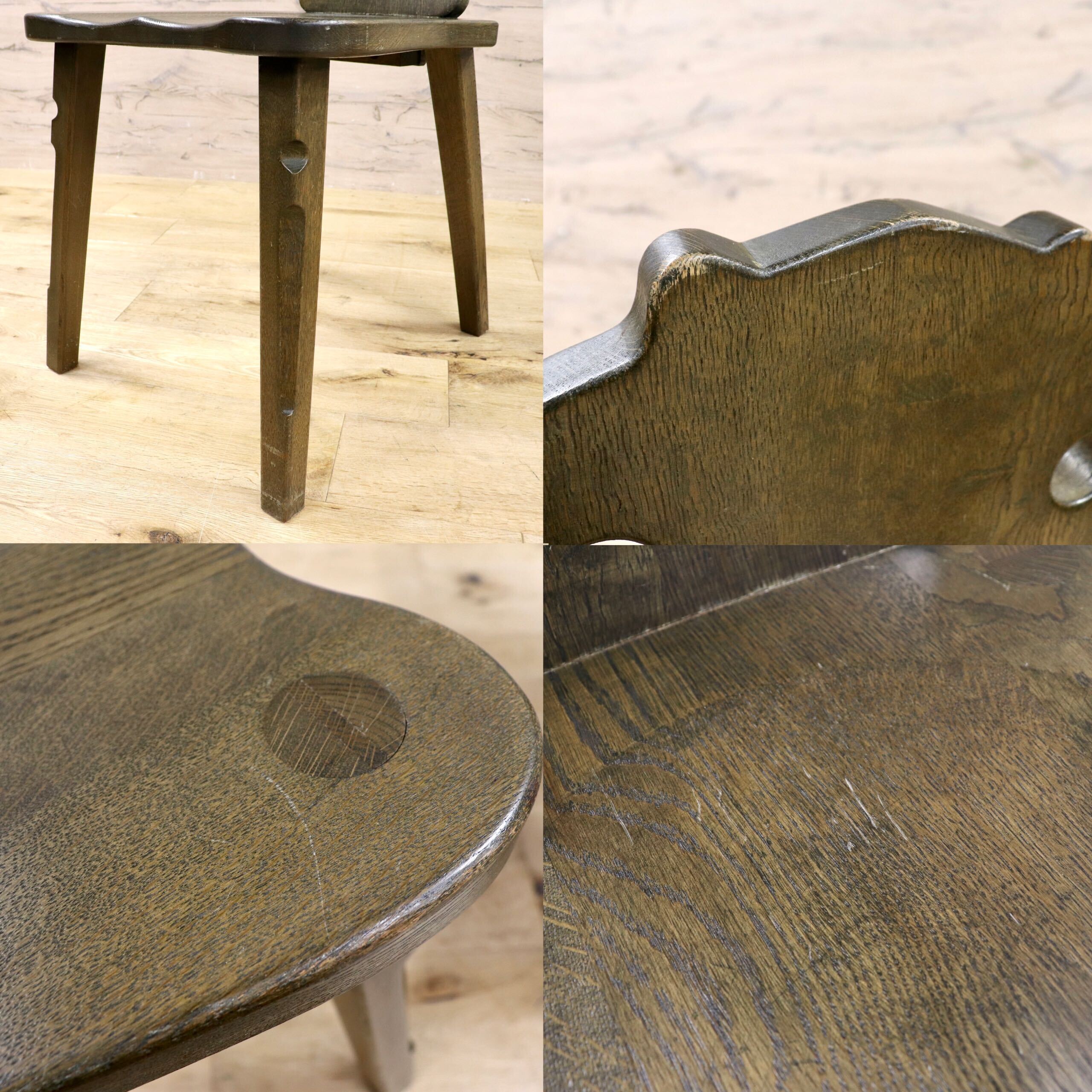 GMIK619C○ハート ダイニングチェア 2脚セット アームレスチェア 椅子 カントリー ヴィンテージ デザイン 木製家具