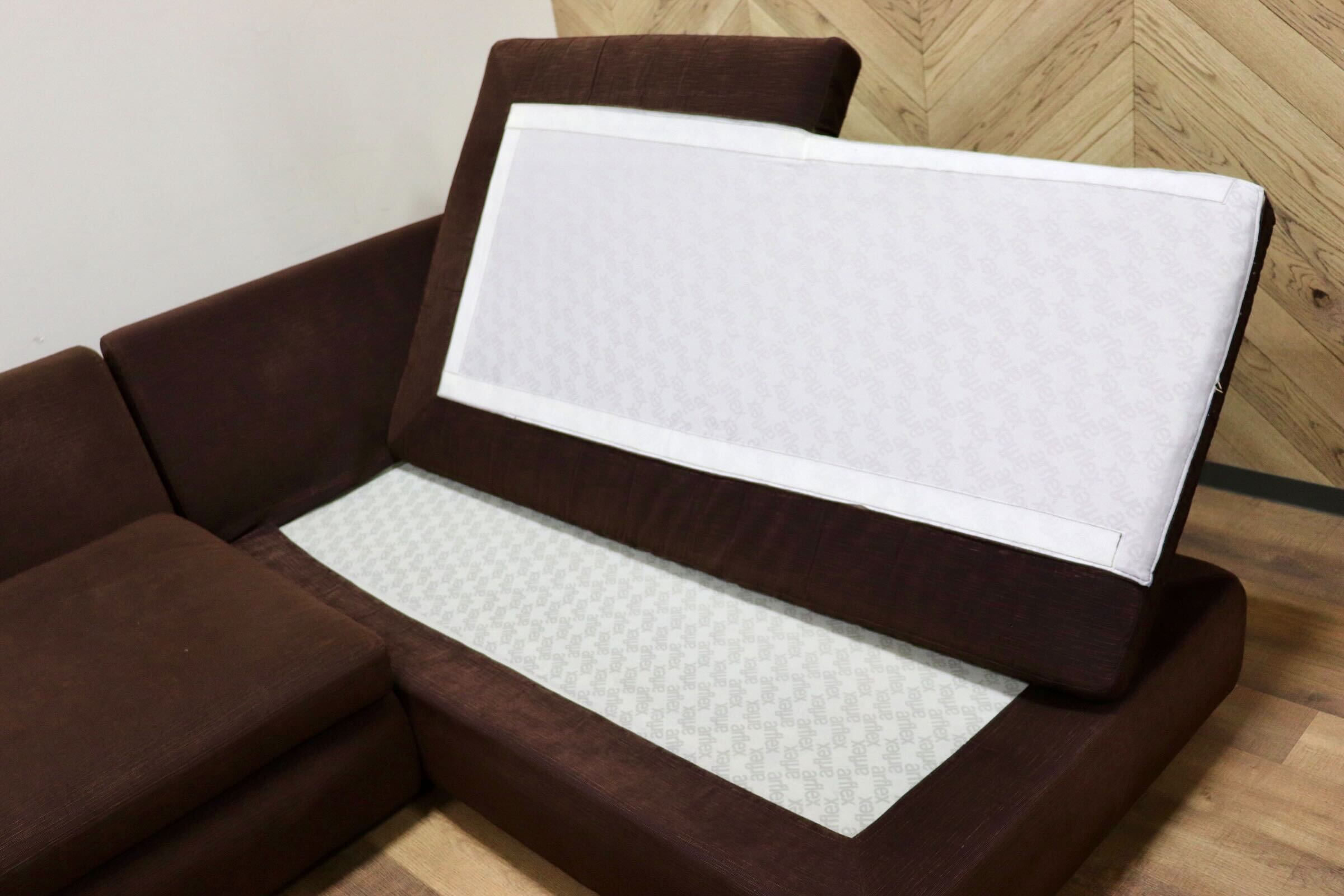 GMGN161○arflex / アルフレックス SONA ソーナ カウチソファ コーナーソファ ブラウン カバーリング イタリアモダン 最高級 定価約130万