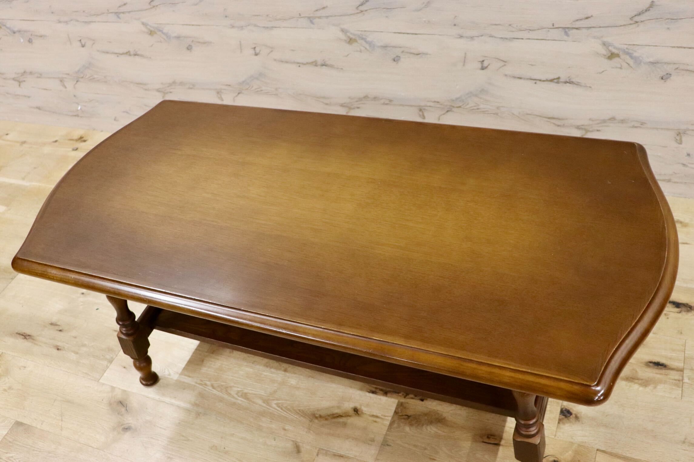 GMHK161○飛騨産業 / HIDA キツツキ 穂高 センターテーブル リビングテーブル コーヒーテーブル 楢材 カントリー クラシック 定価約10万