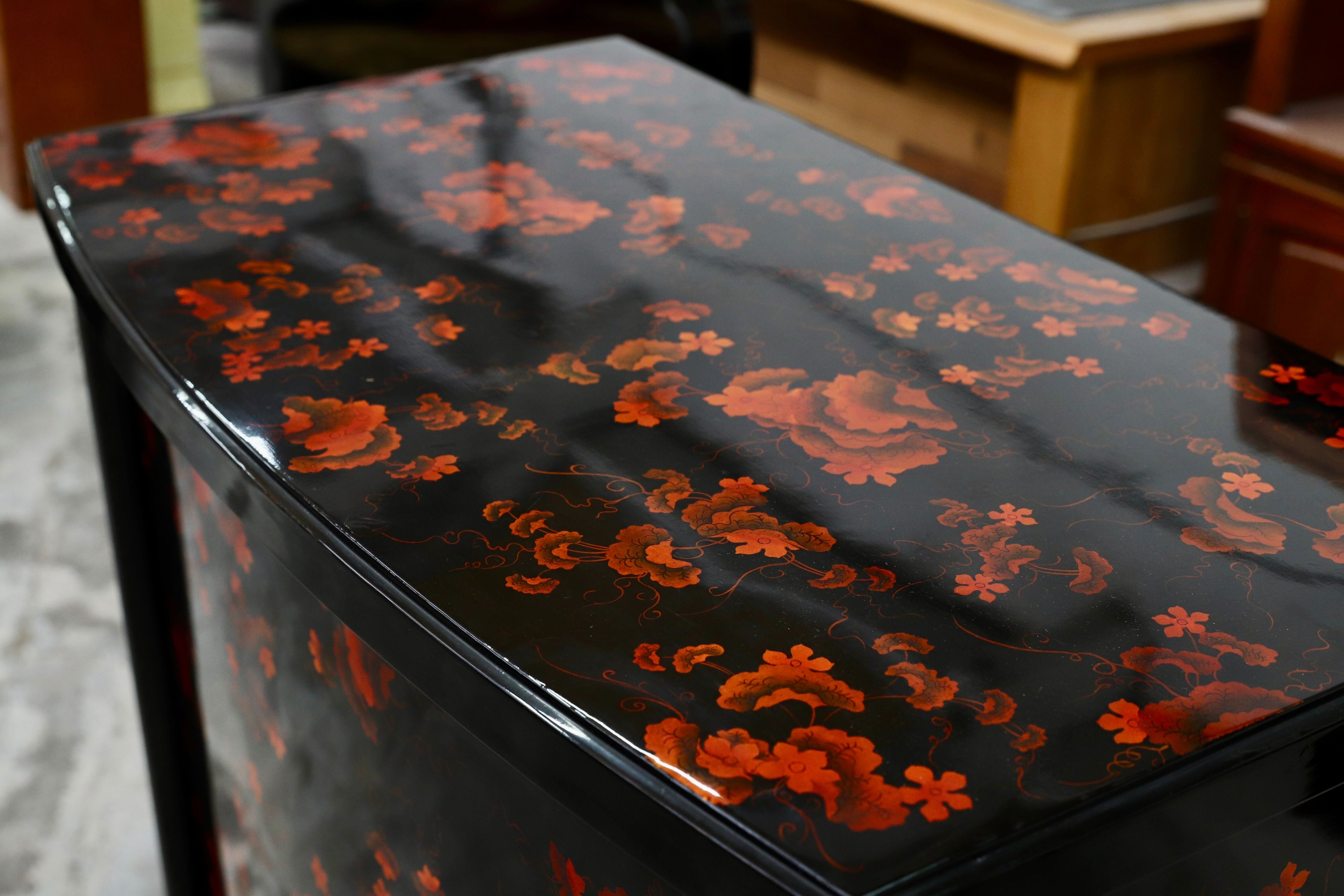 GMHH468○珍品 回転式 ワインラック 漆塗り 和モダン 民芸調 リビングボード 飾り棚 キャビネット 検)中国美術 香川漆器 モリシゲ