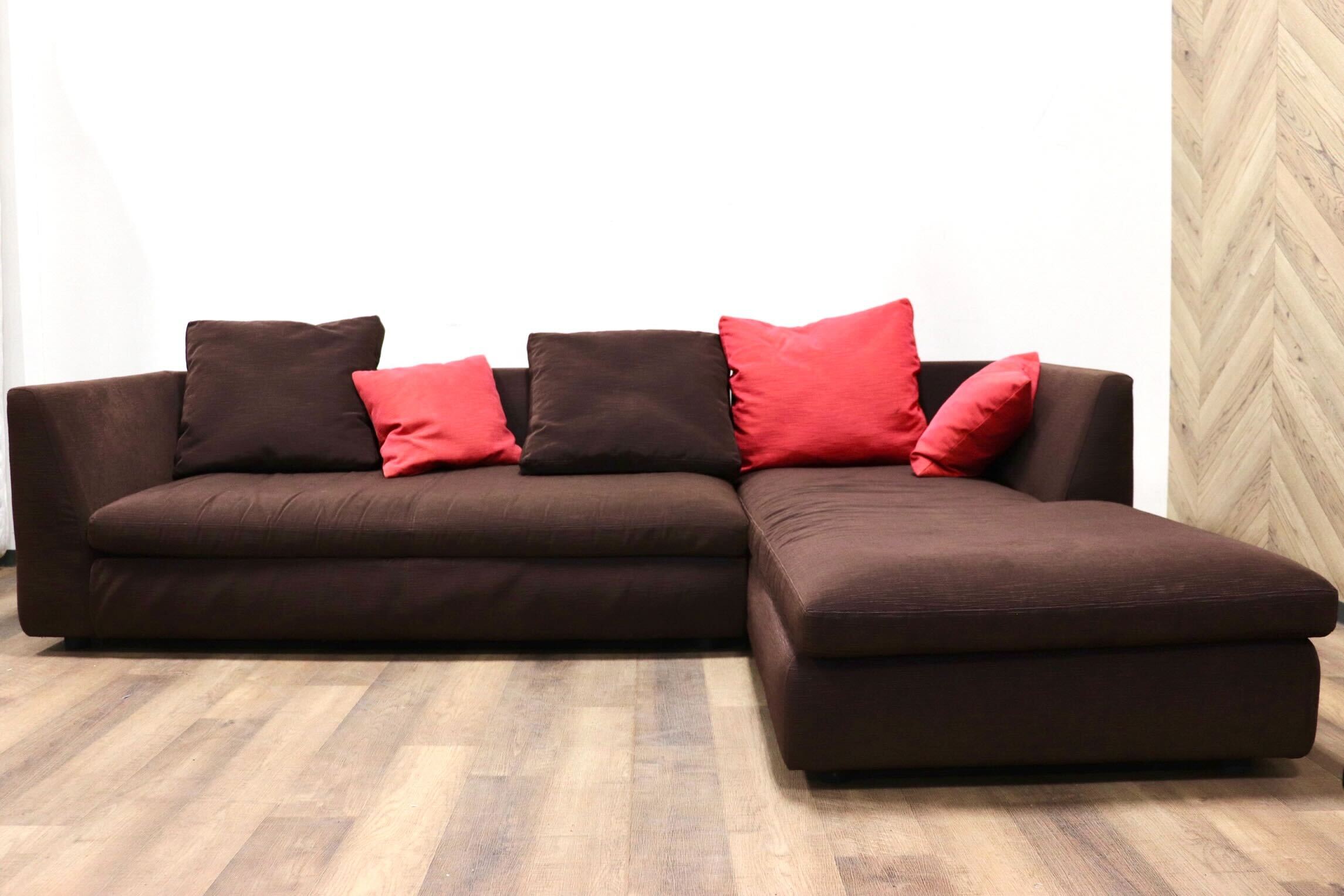 GMGN161○arflex / アルフレックス SONA ソーナ カウチソファ コーナーソファ ブラウン カバーリング イタリアモダン 最高級 定価約130万