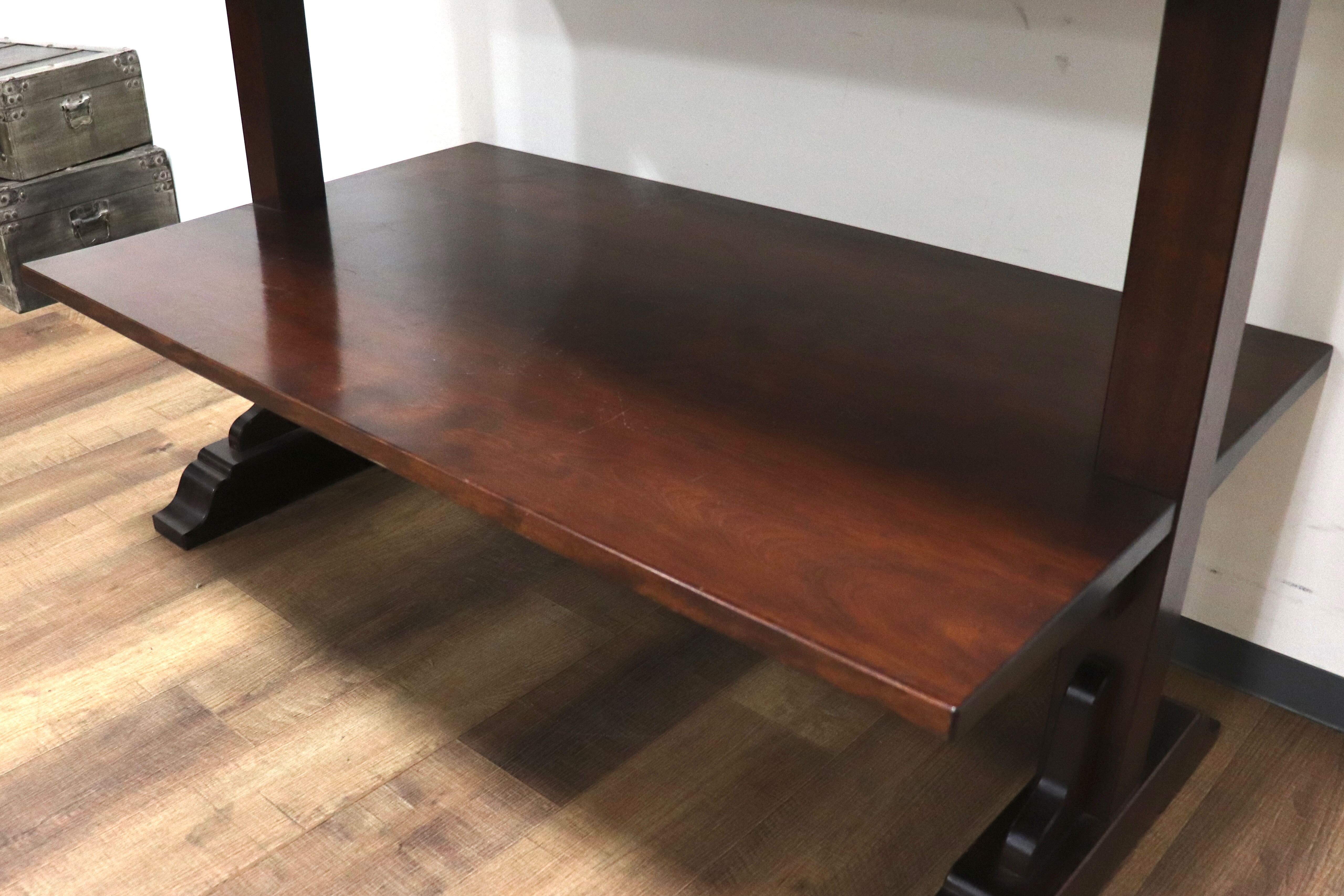 GMHN63○民芸家具 シェルフ 飾り棚 店舗什器 ミズメザクラ 無垢 アンティーク レトロ 和家具 和モダン 検) 松本民芸家具