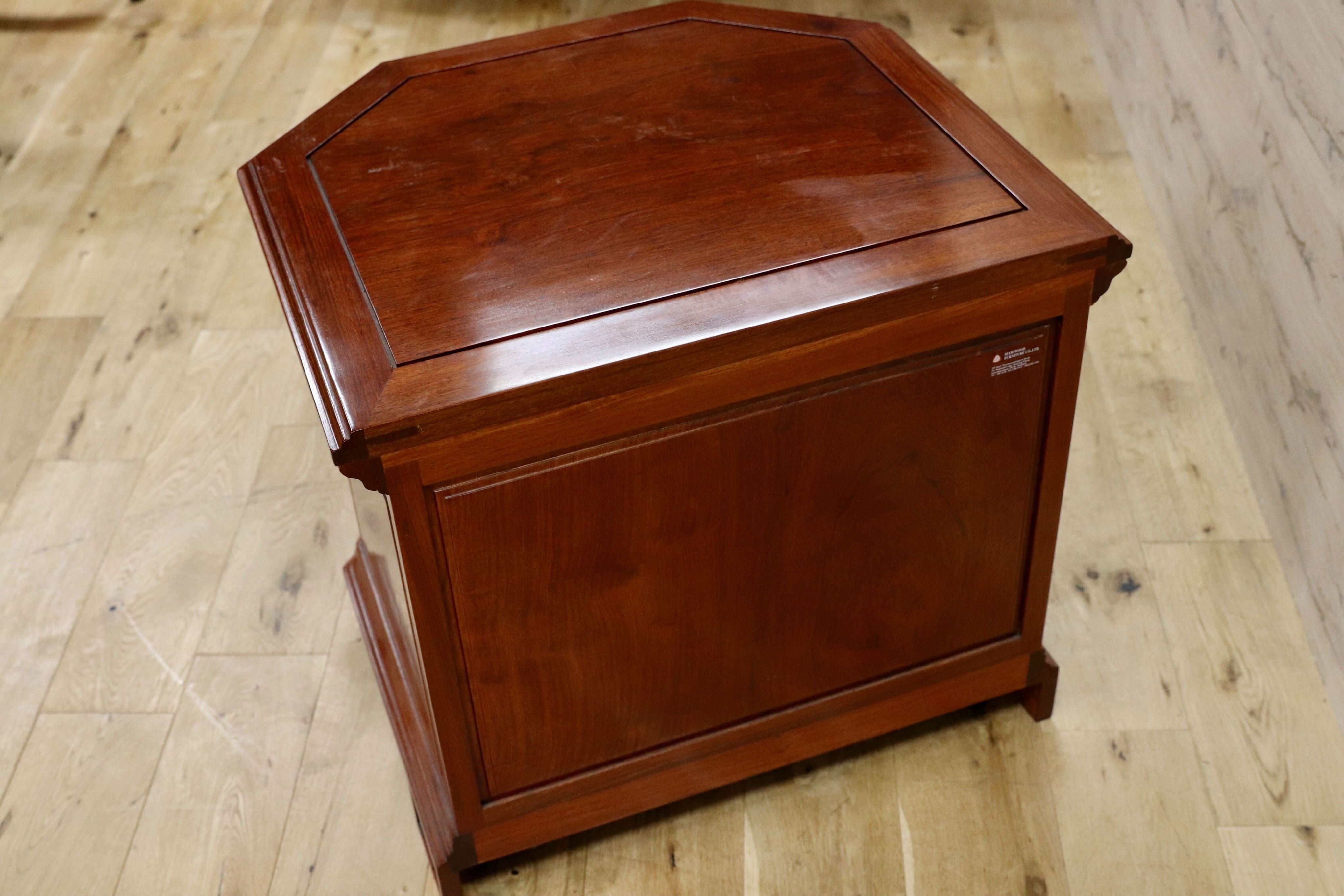GMFK626A○SIAM WOOD FURNITURE サイドキャビネット 花台 飾り台 サイドテーブル エンドテーブル 中国美術 唐木家具 美品