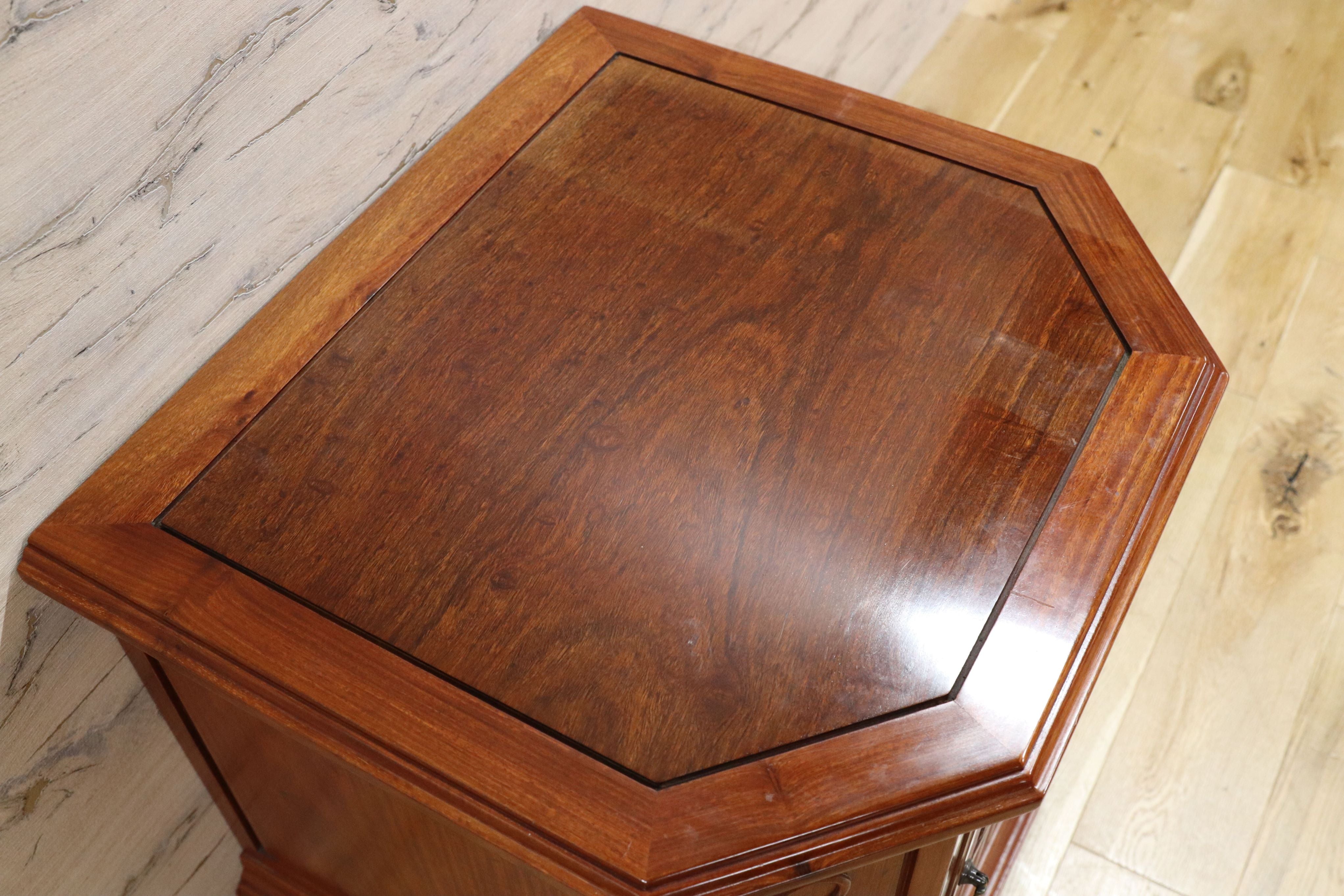 GMFK626B○SIAM WOOD FURNITURE サイドキャビネット 花台 飾り台 サイドテーブル エンドテーブル 中国美術 唐木家具