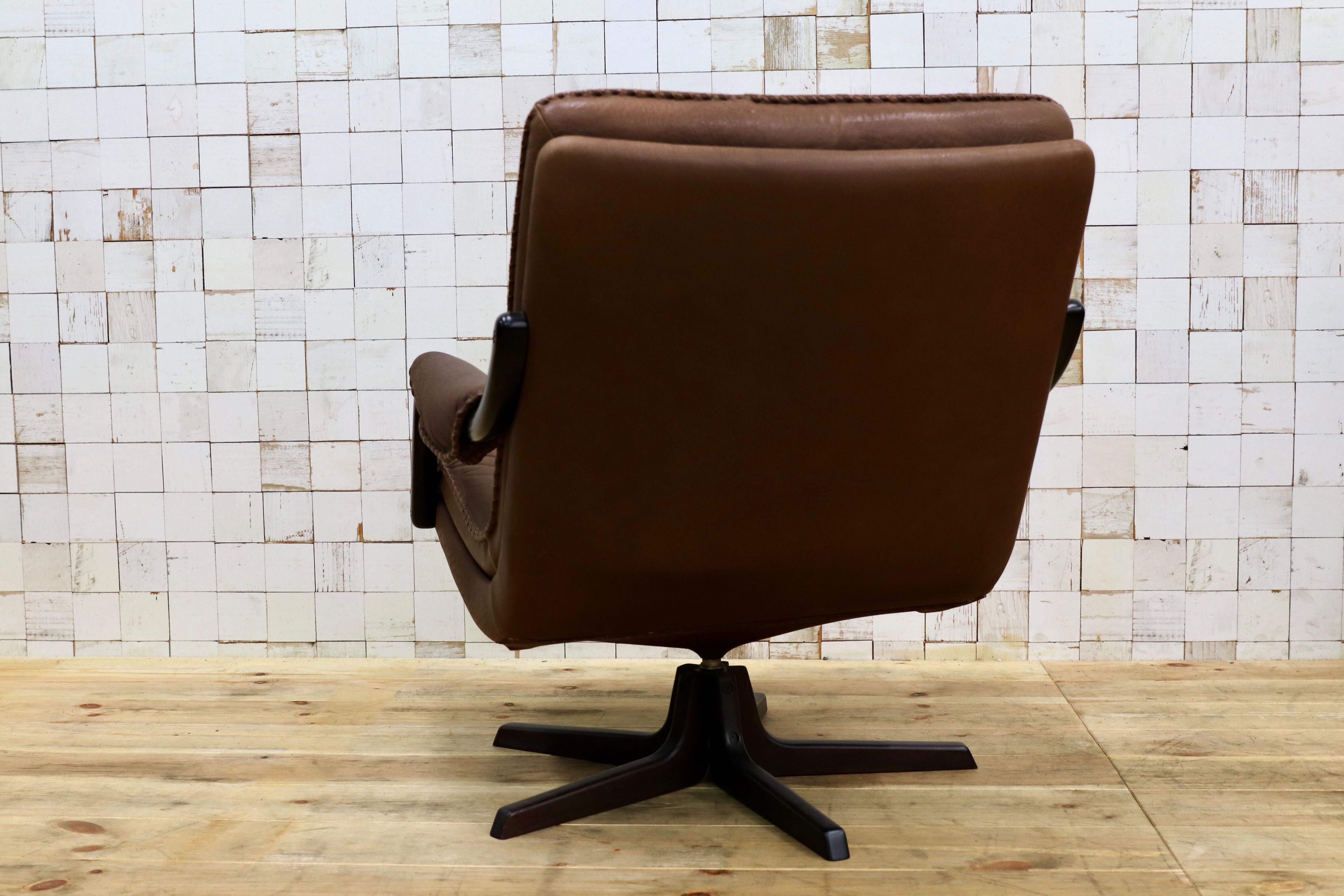 GMIO161A○BERG Furniture / ベルグファニチャー 1人掛けソファ ラウンジチェア 回転式 本革 ミッドセンチュリー ヴィンテージ デンマーク