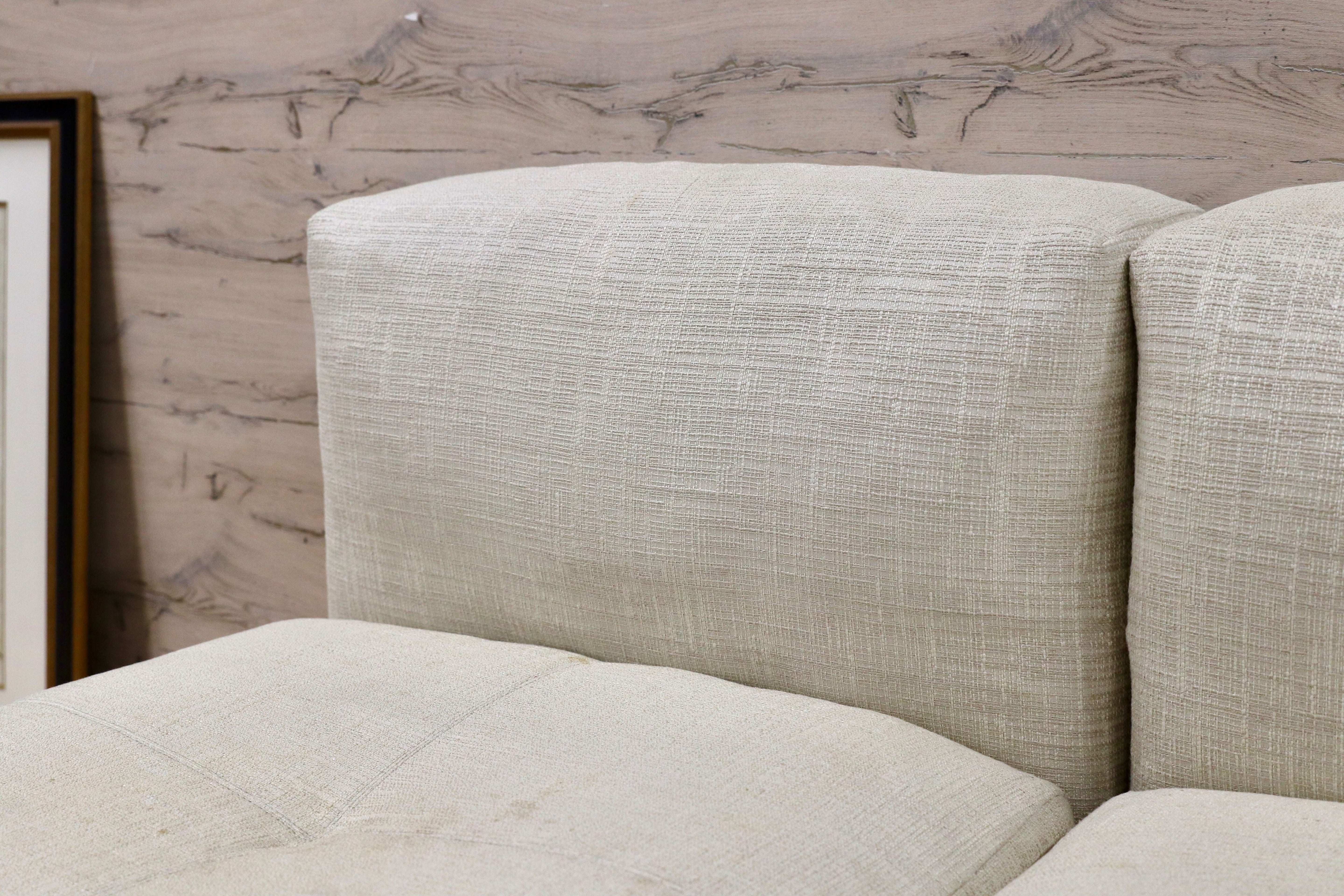 GMGN196○Ritzwell / リッツウェル PLAZA プラザ システムソファ 2点セット ファブリック ホワイト 約43万