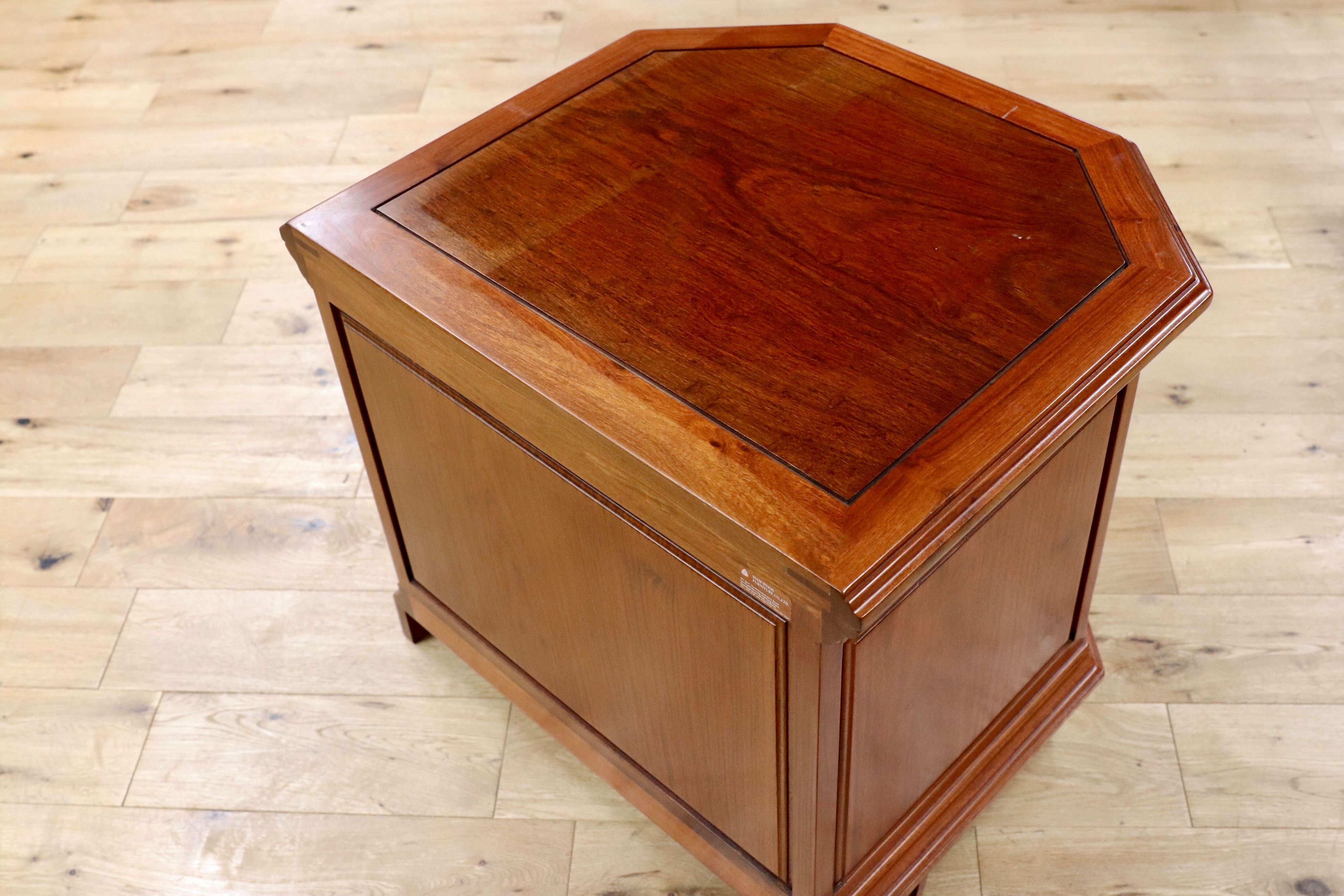 GMFK626B○SIAM WOOD FURNITURE サイドキャビネット 花台 飾り台 サイドテーブル エンドテーブル 中国美術 唐木家具