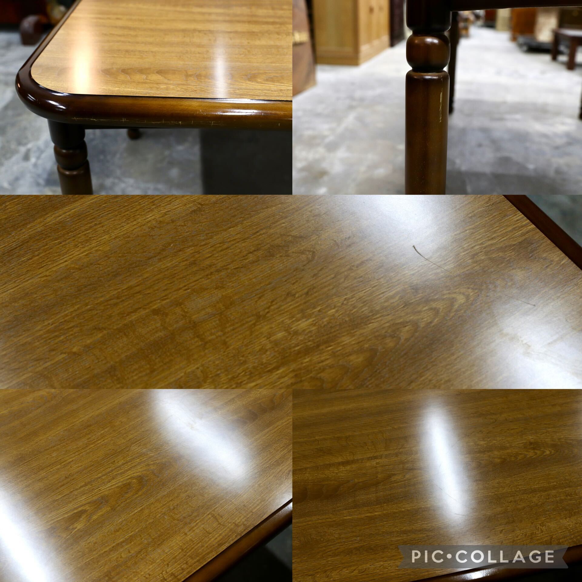 GMIH524W○オールドカリモク / karimoku ダイニングテーブル 食卓テーブル デコラ調 レトロ アンティーク調 クラシック ヴィンテージ 稀少