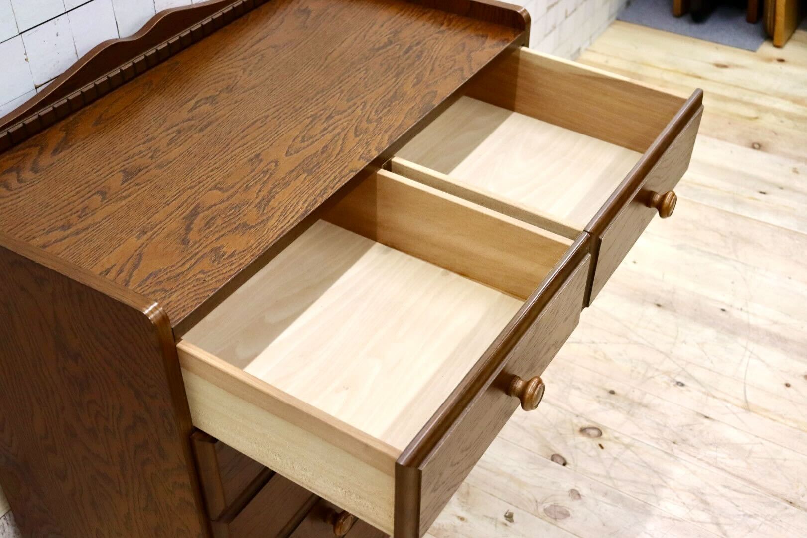 GMGK566○5段チェスト 整理箪笥 収納家具 飾り棚 リビング収納 チェスト オーク材 タンス アンティーク クラシカル カントリー