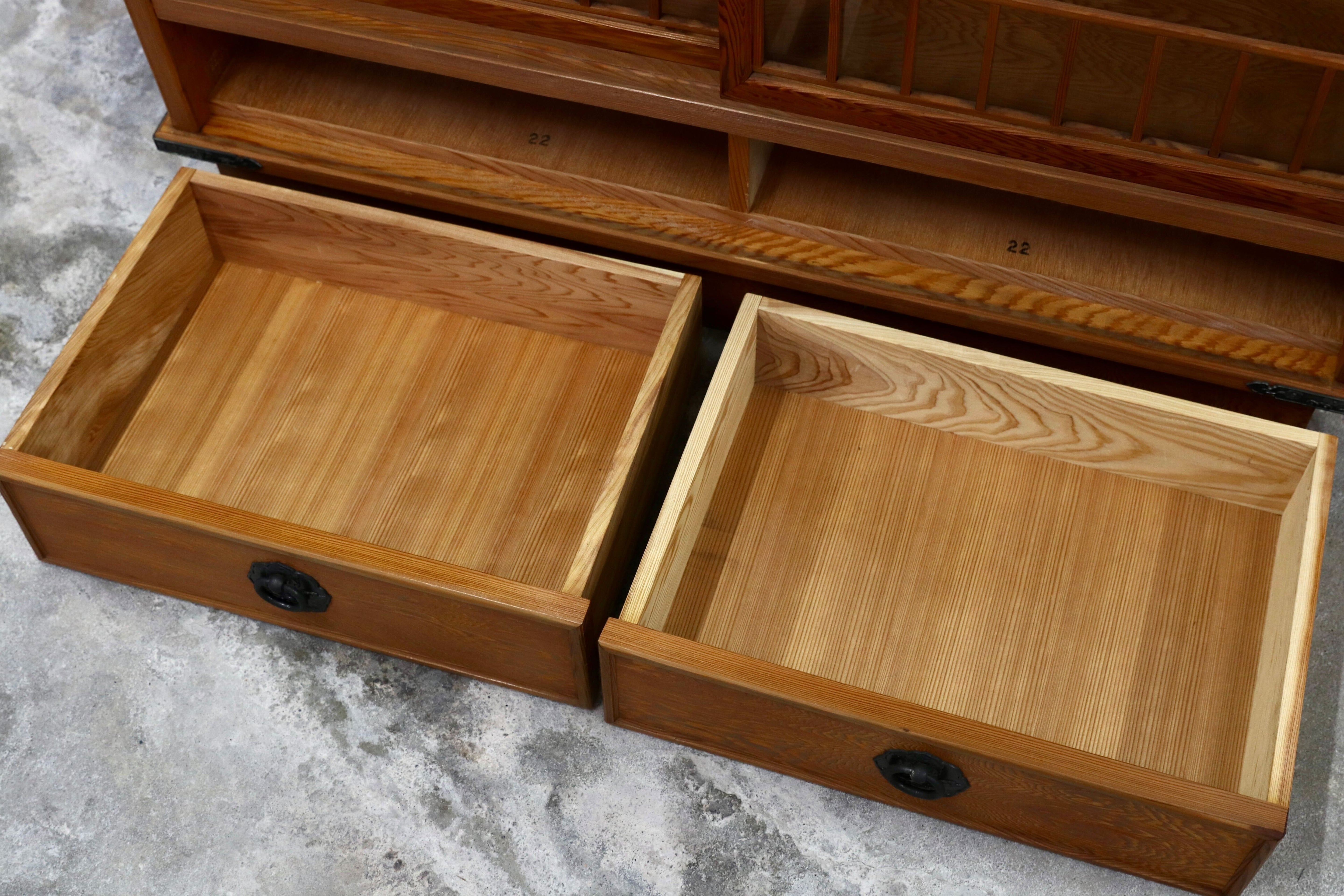 GMHH466○世界遺産屋久杉 茶棚 飾り棚 サイドボード リビングボード 和家具 和モダン 煎茶道具 レトロ 和室 座敷