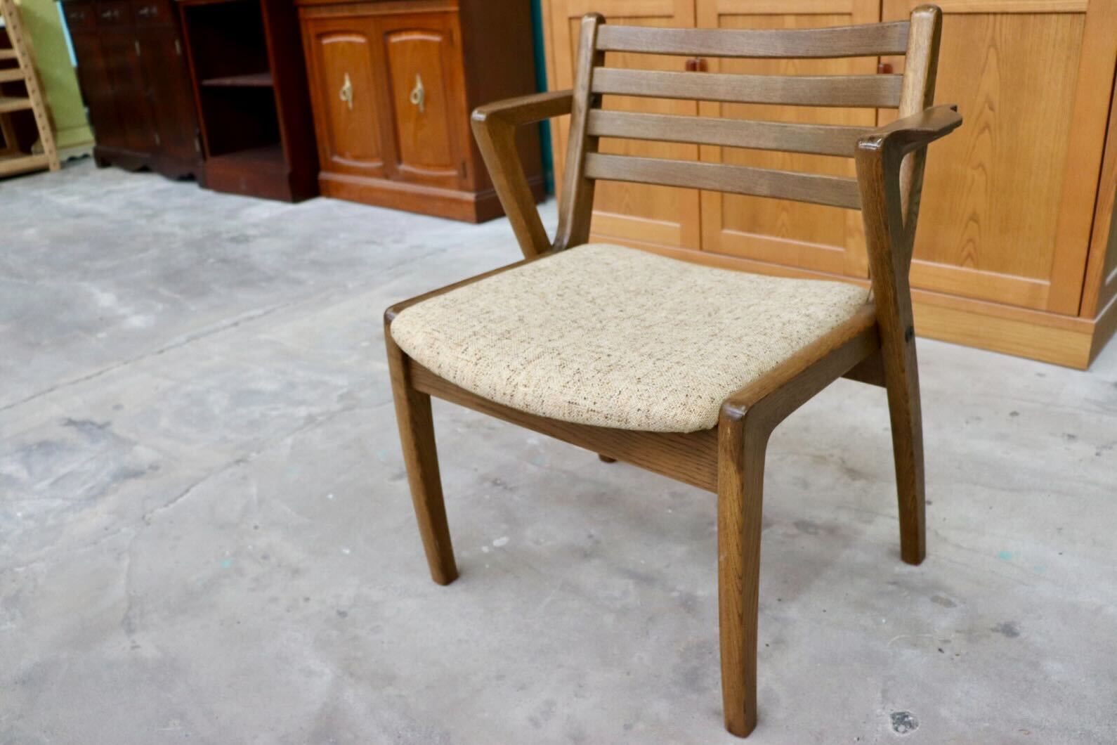 GMIH77D○昭和レトロ 北欧スタイル ヴィンテージ ダイニングチェア サイドチェア 椅子 楢材 レトロ