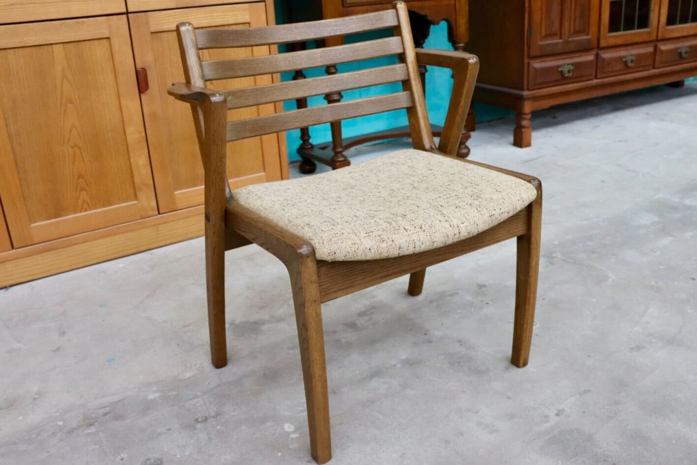 GMIH77D○昭和レトロ 北欧スタイル ヴィンテージ ダイニングチェア サイドチェア 椅子 楢材 レトロ