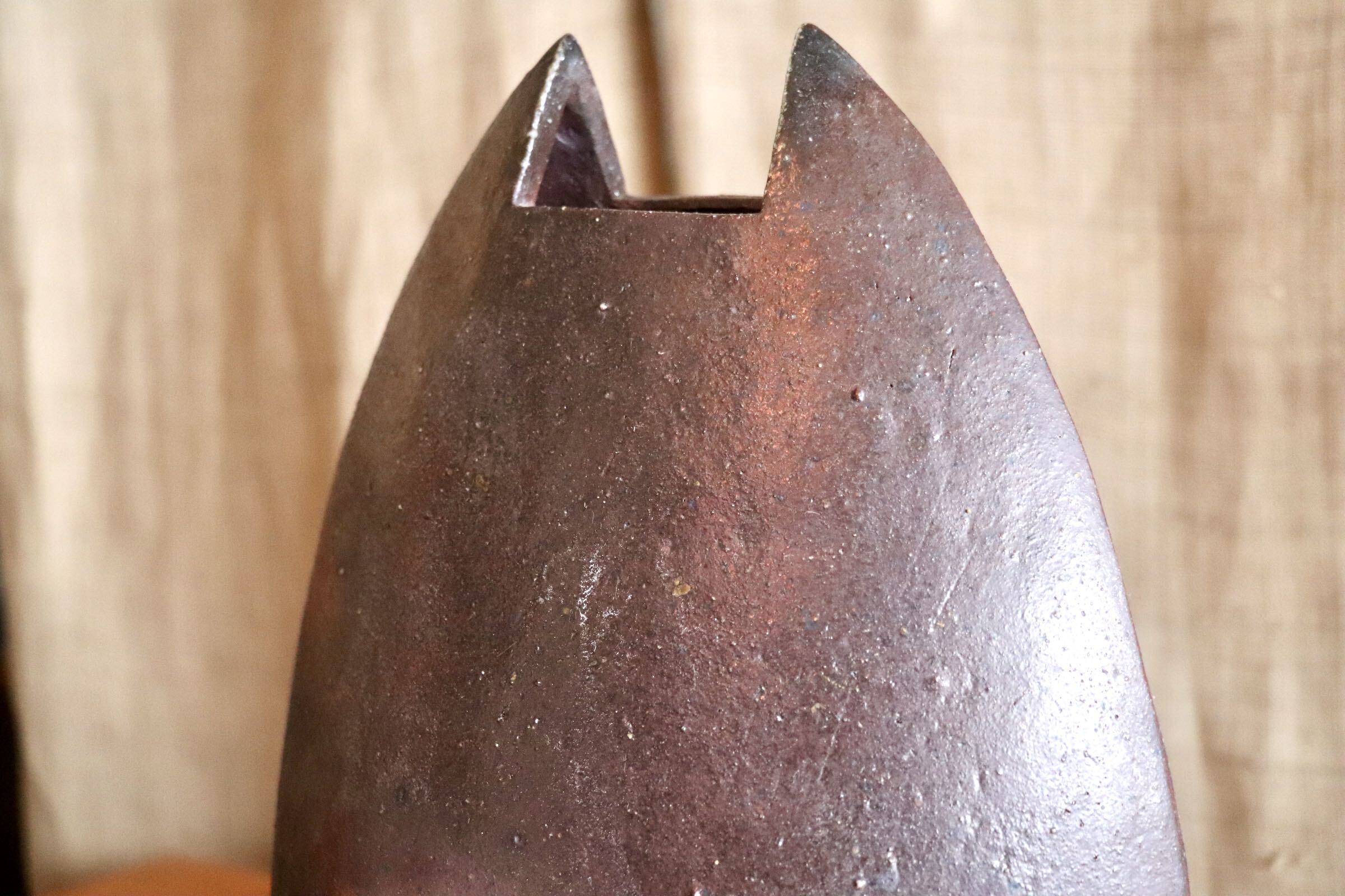 GMJI48◯悟窯 市野哲次 丹波焼 変形花器 陶器 伝統工芸 丹波篠山
