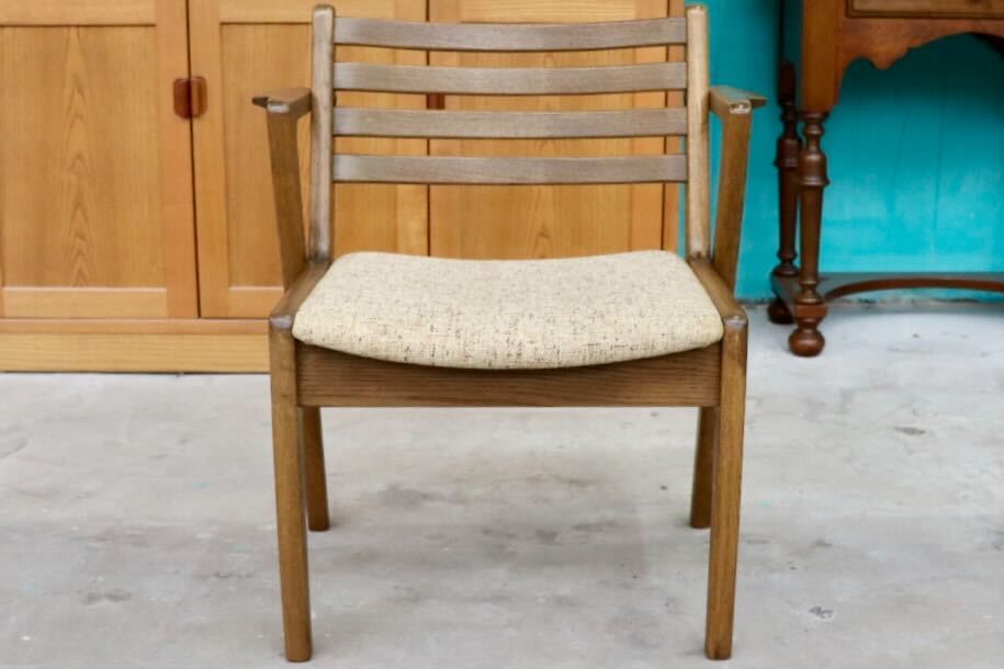 GMIH77D○昭和レトロ 北欧スタイル ヴィンテージ ダイニングチェア サイドチェア 椅子 楢材 レトロ