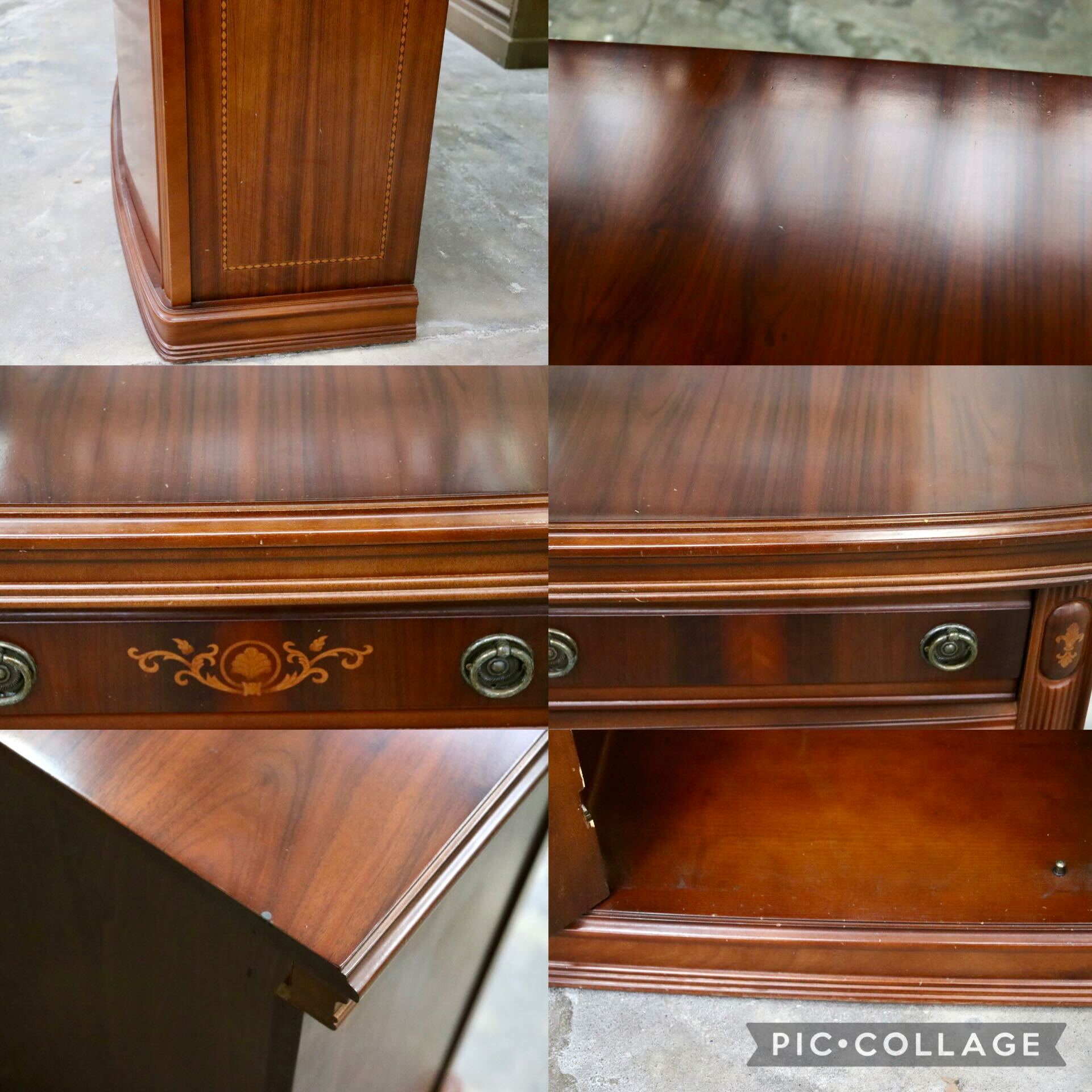 GMIH395○KOHER QC / コヘール サイドボード リビングボード キャビネット マホガニー 象嵌細工 スペイン 最高級 クラシック 飾り棚