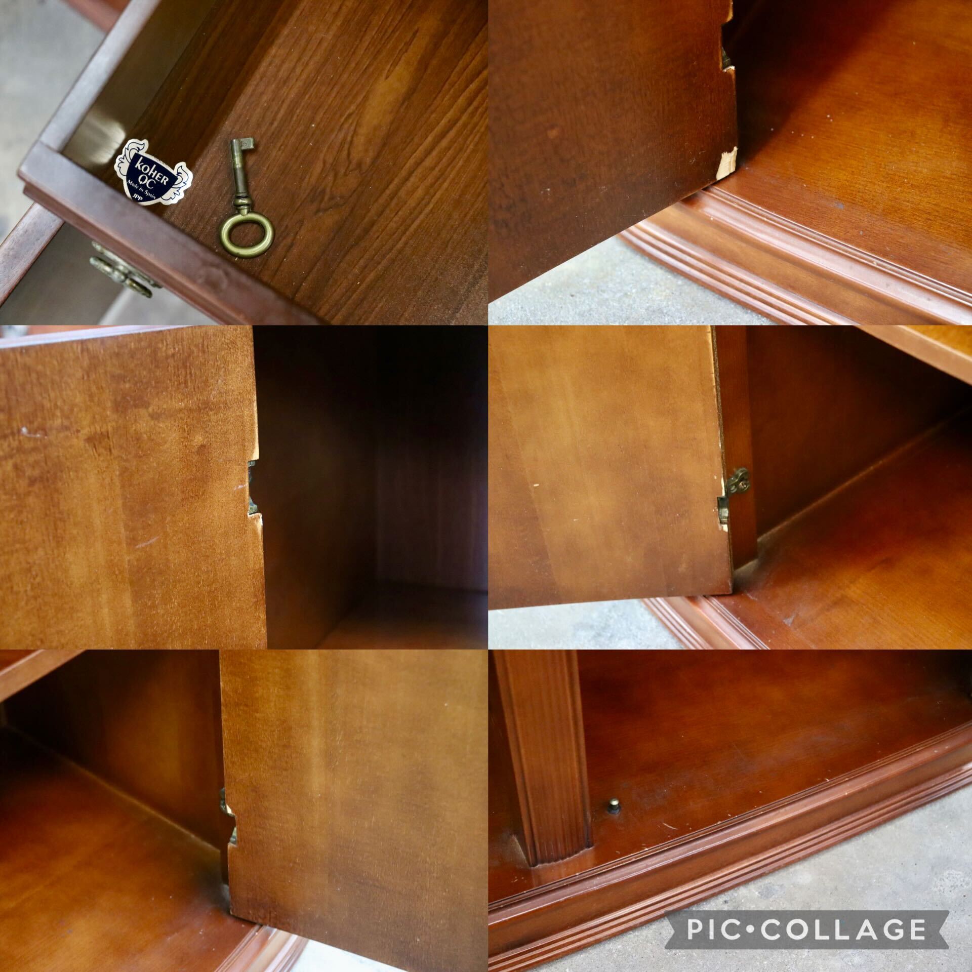 GMIH395○KOHER QC / コヘール サイドボード リビングボード キャビネット マホガニー 象嵌細工 スペイン 最高級 クラシック 飾り棚