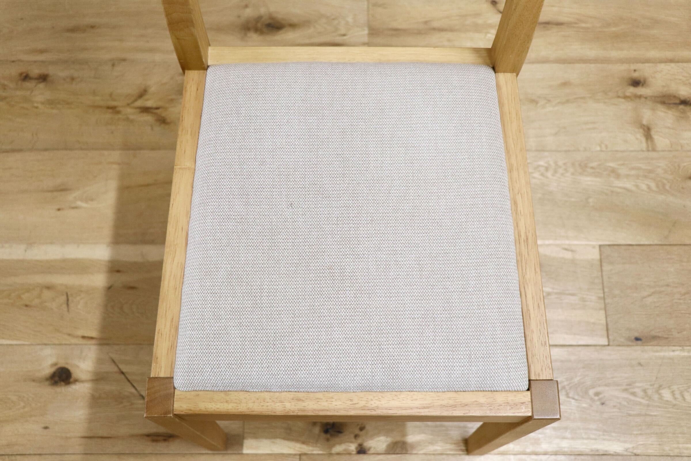 GMIK939○無印良品 / MUJI ダイニングチェア 2脚セット 椅子 チェア ファブリック シンプル ナチュラル 天然木
