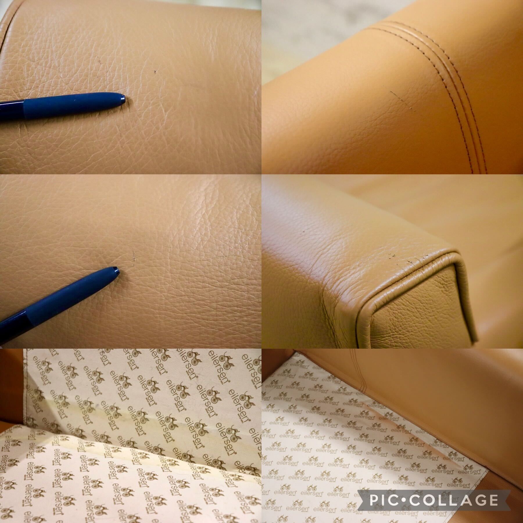 GMFK810○eilersen / アイラーセン STREAMLINE SOFA ストリームラインソファ 3人掛けソファ ACTUS 総革 定価約80万 美品