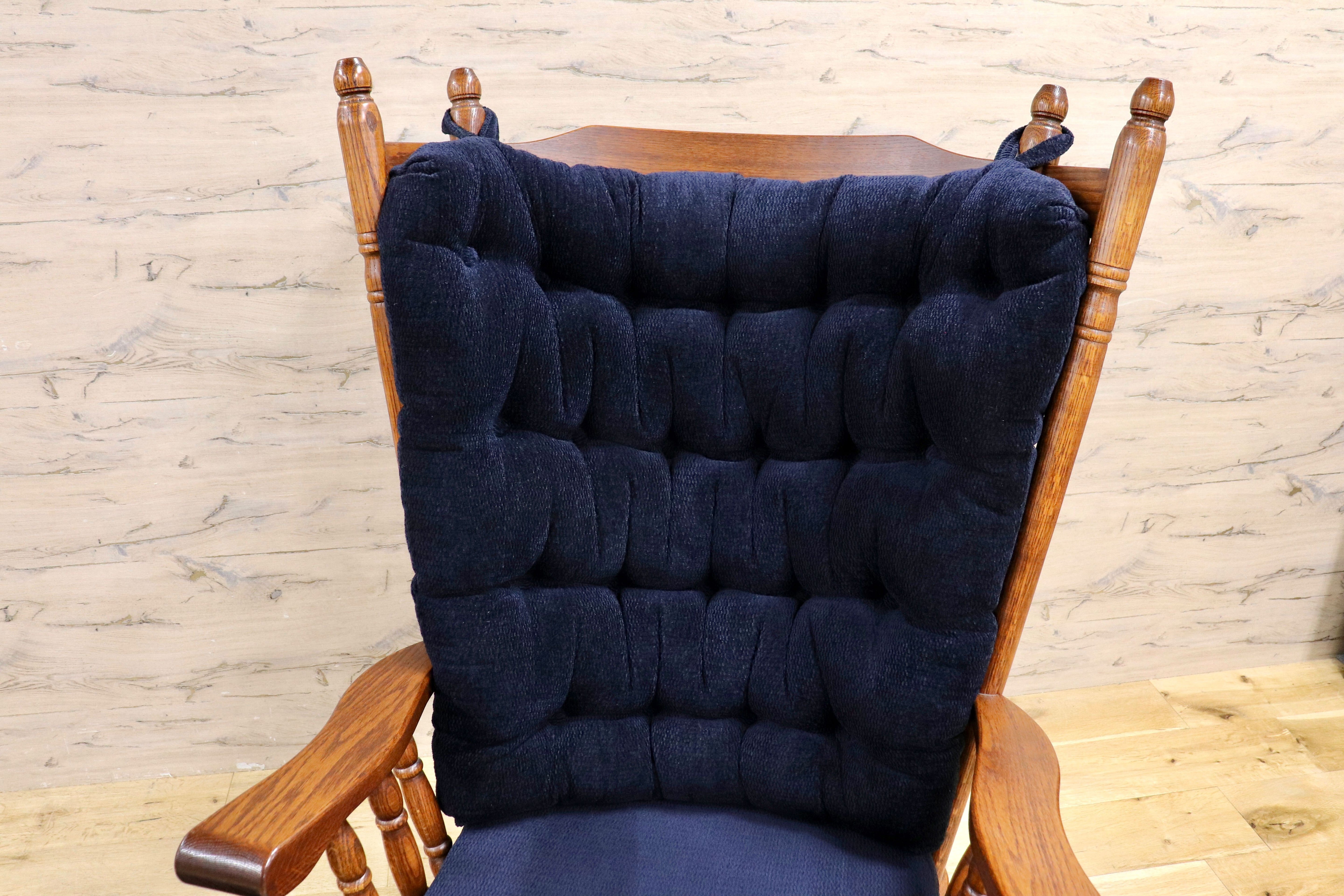 GMIS355○アメリカンヴィンテージ グライダーロッキングチェア 揺り椅子 オットマン セット ファブリック カントリー USA