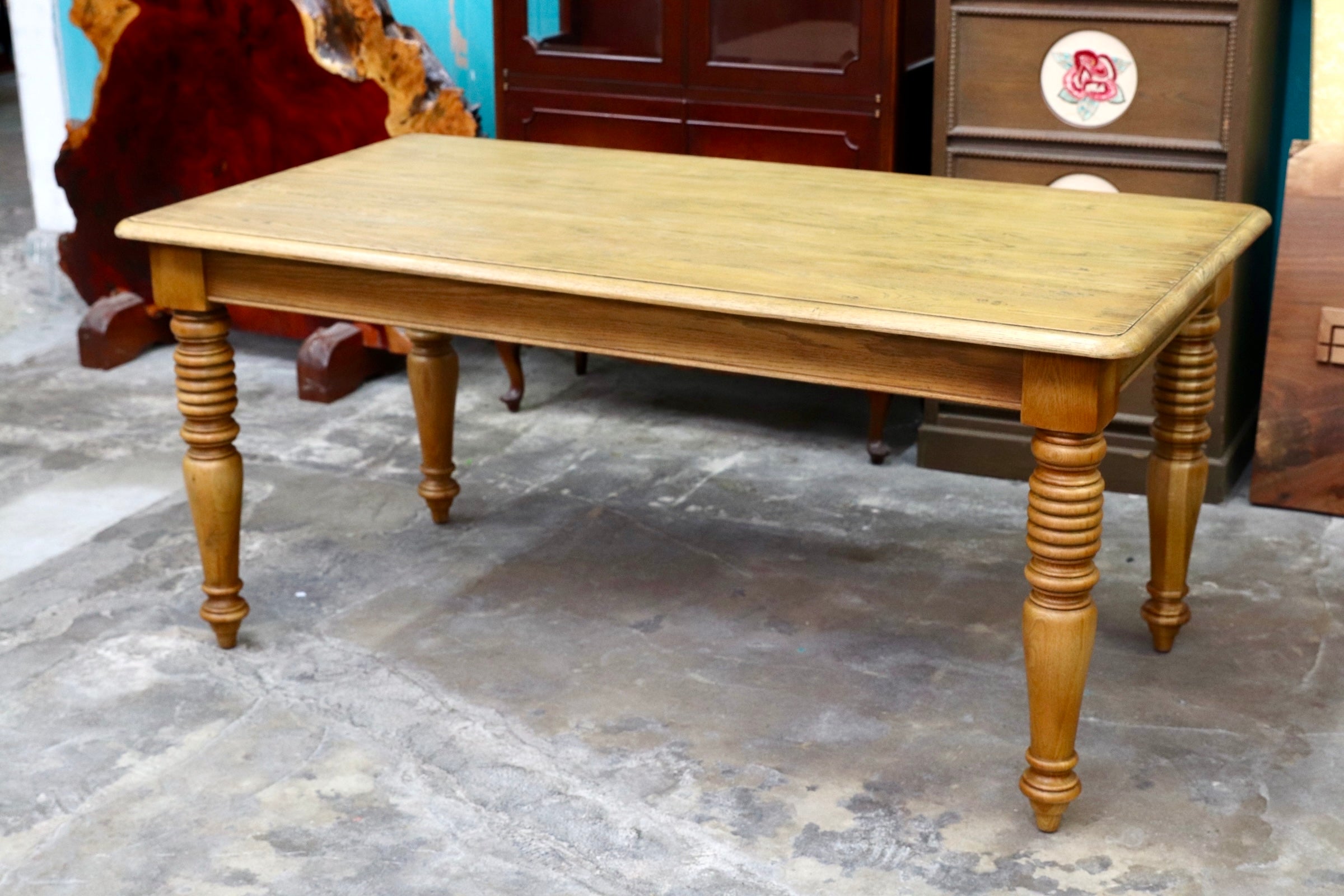 GMJH227○CRASH GATE / クラッシュゲート knot antiques メルツ ダイニングテーブル オーク材 アンティーク調 定価約31.4万円 展示品