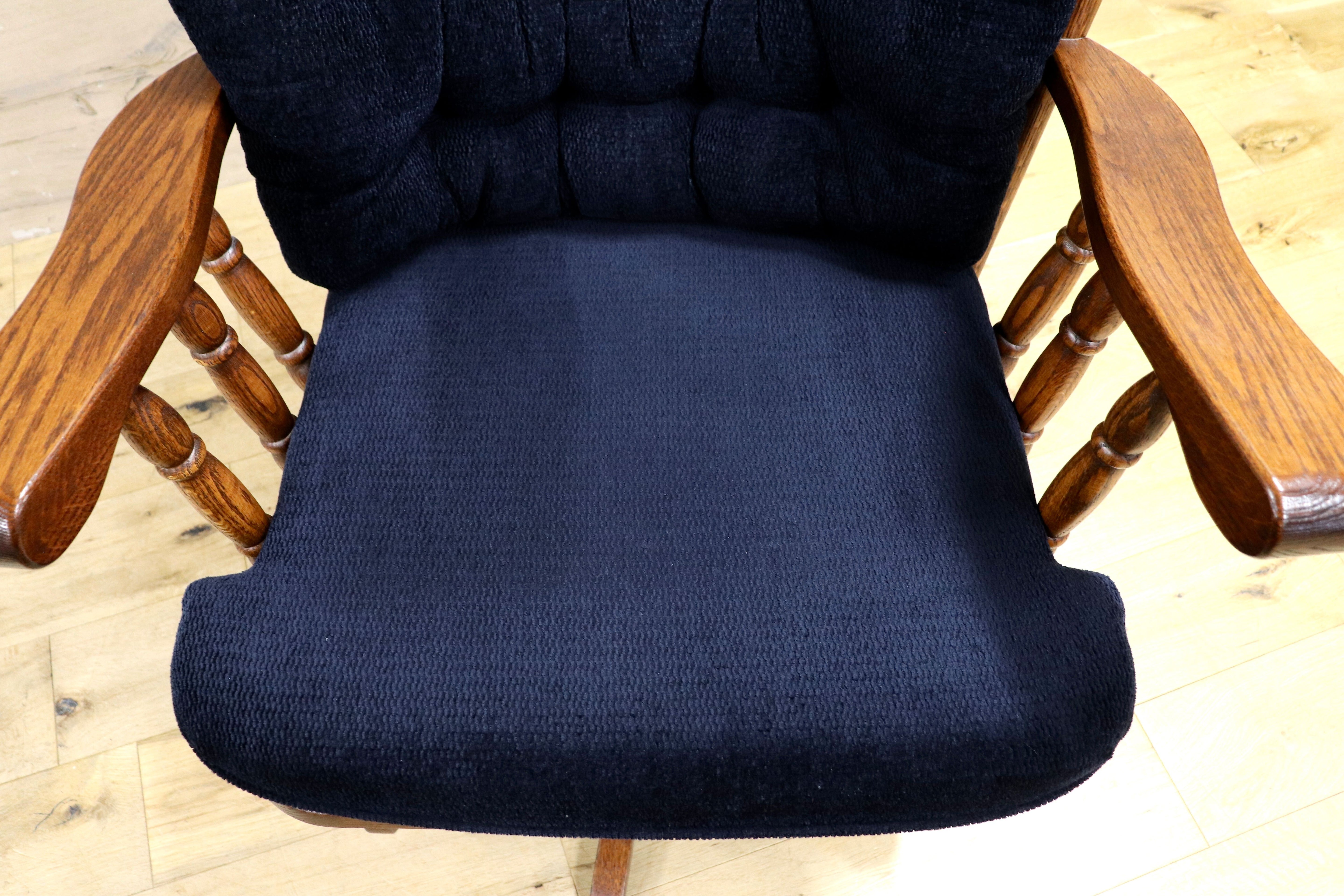 GMIS355○アメリカンヴィンテージ グライダーロッキングチェア 揺り椅子 オットマン セット ファブリック カントリー USA