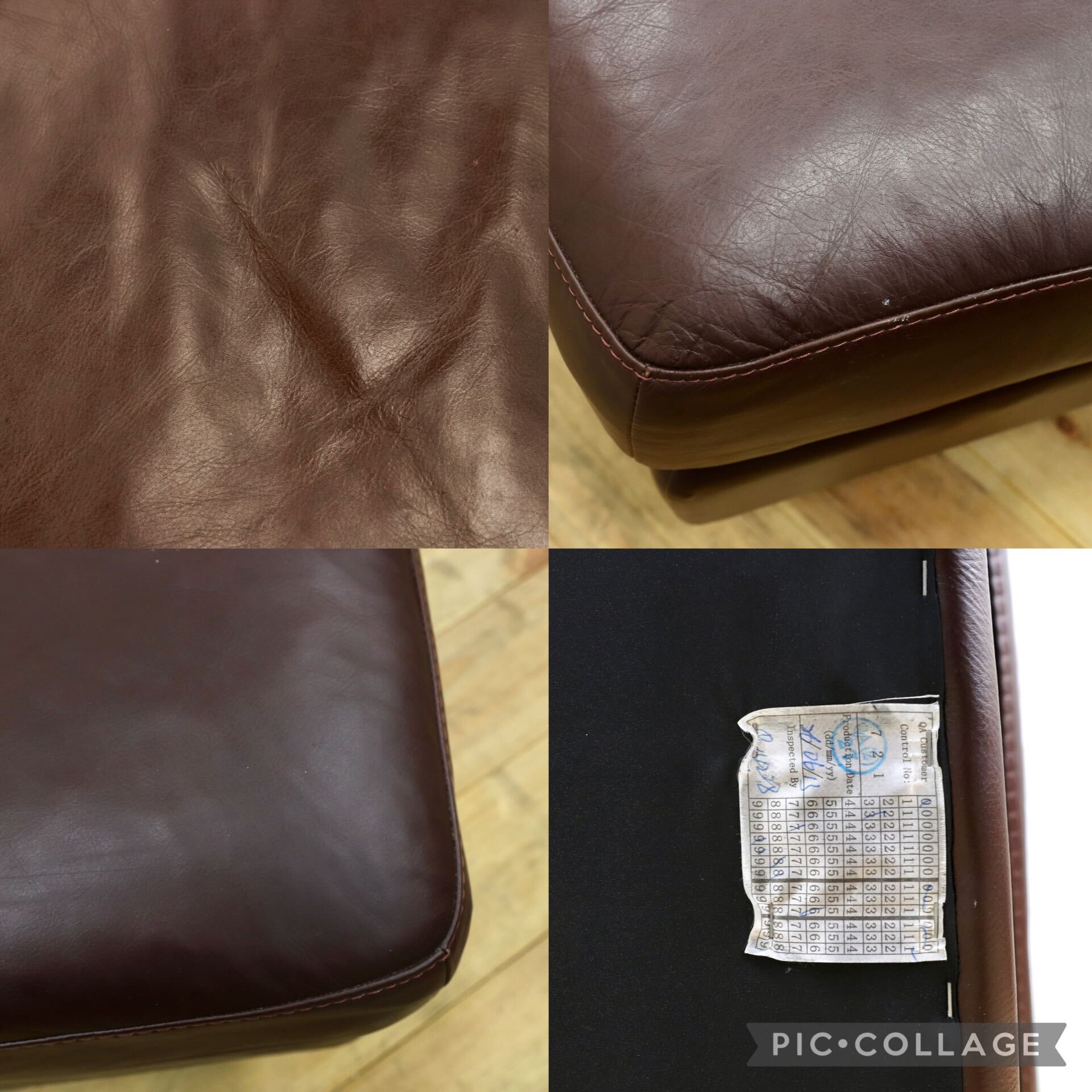 GMIK440○unico / ウニコ MOLN モルン オットマン フットスツール 本革 レザー 鳩羽色 約5万