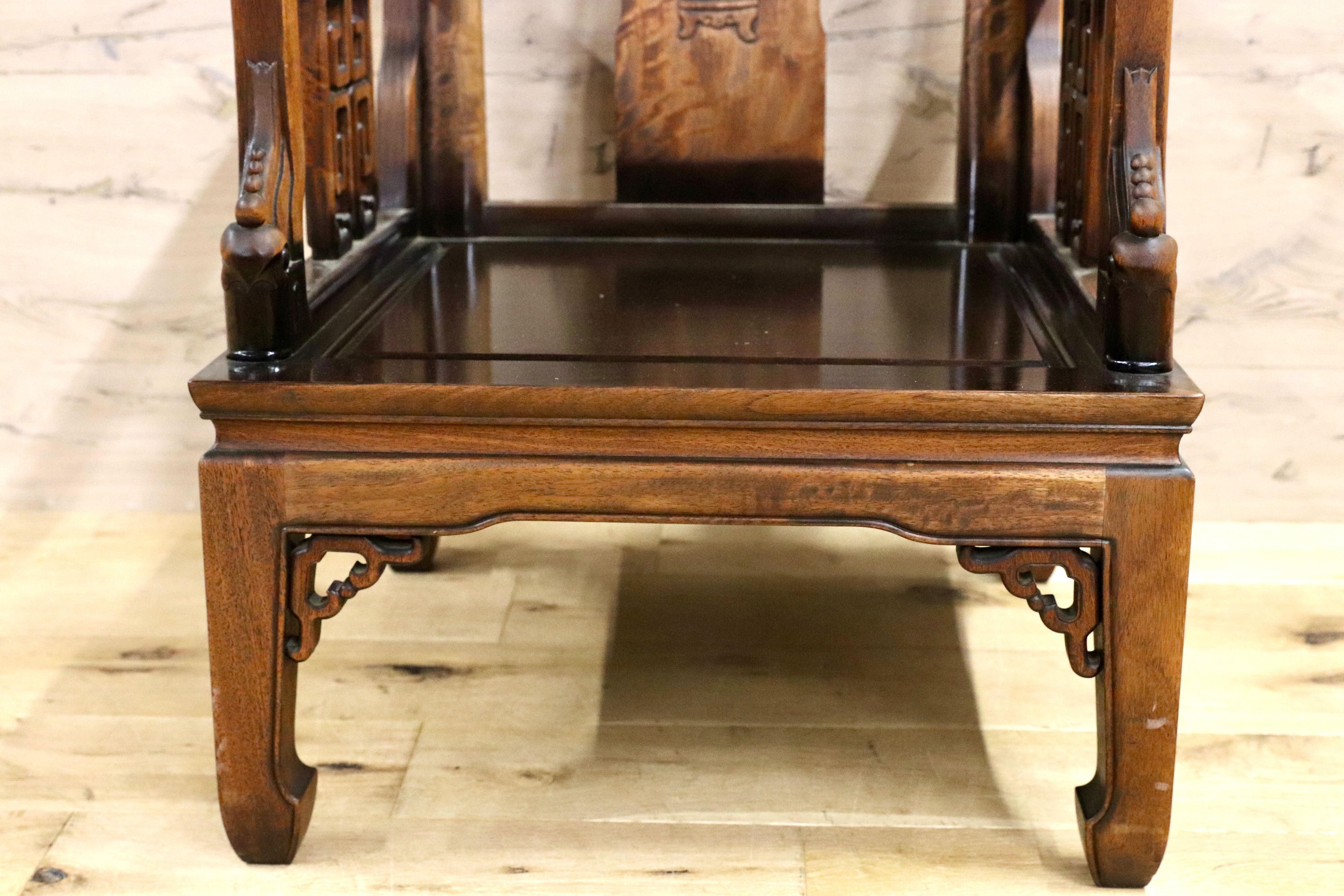 GMHS297R○中国美術 唐木家具 アームチェア 椅子 無垢材 民藝 最高級 ヴィンテージ アンティーク アジアン