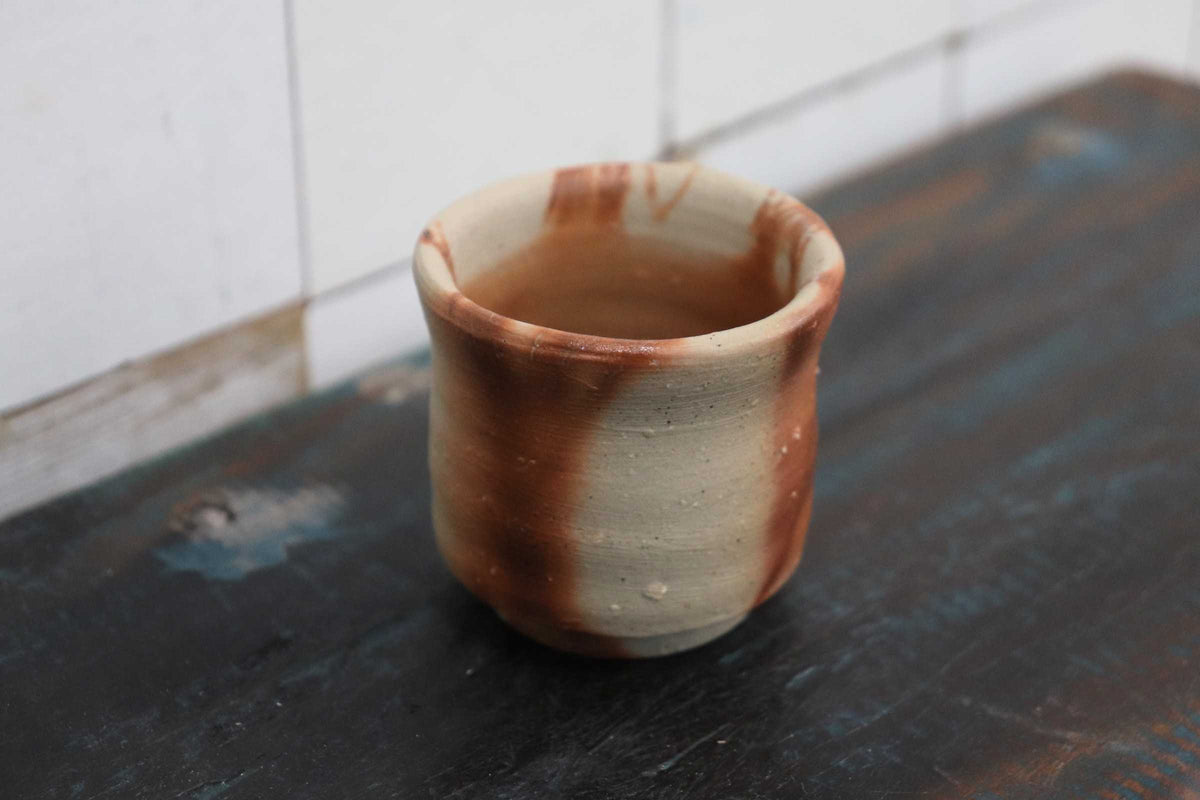 GMJH402C◯備前焼 木村隆明作 ぐい呑 酒呑 酒器 酒杯 共箱 栞付 一陽窯 伝統工芸