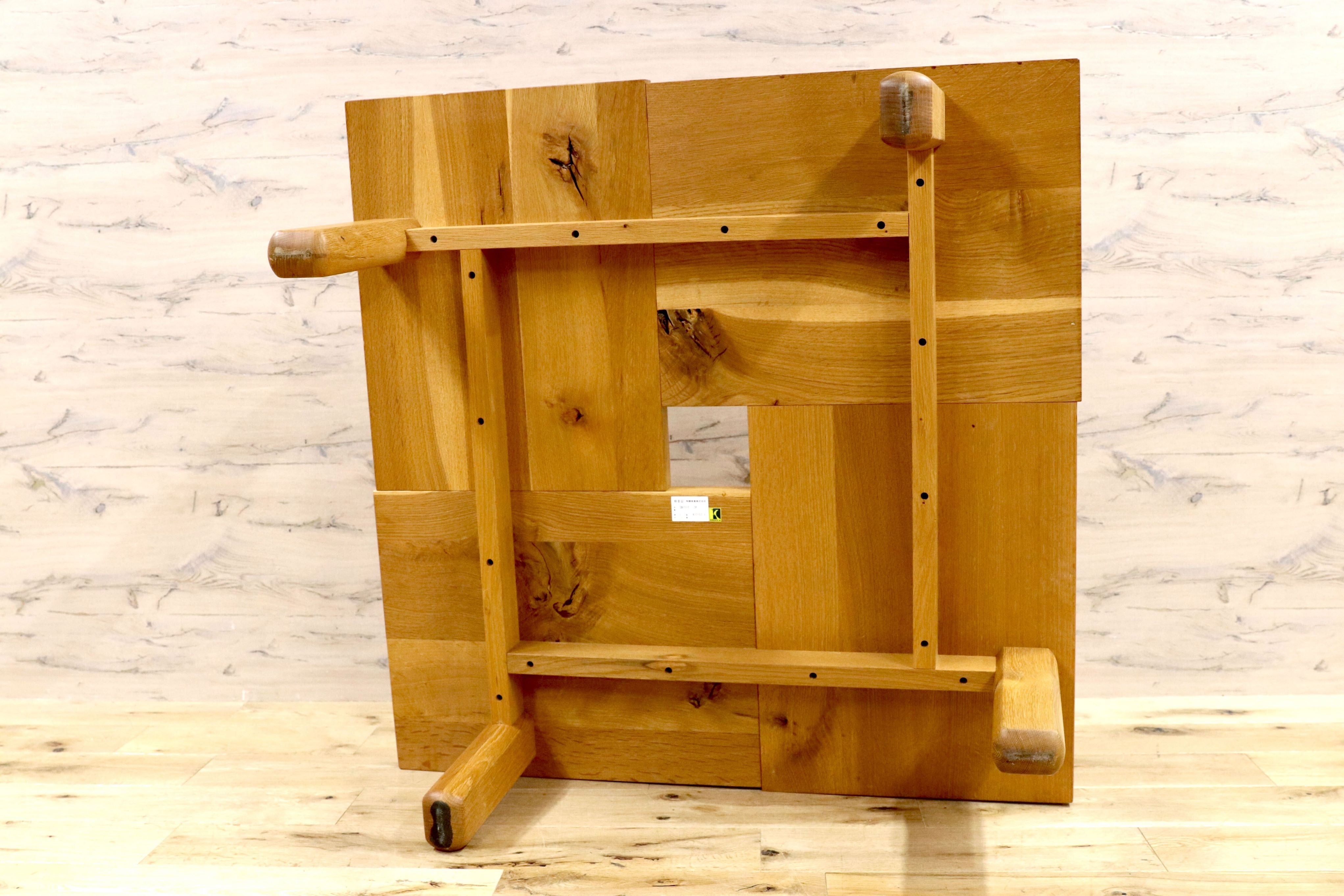 GMFH378○飛騨産業 / HIDA キツツキ 森のことば センターテーブル リビングテーブル オーク無垢材 オイル仕上 定価19.3万 展示品