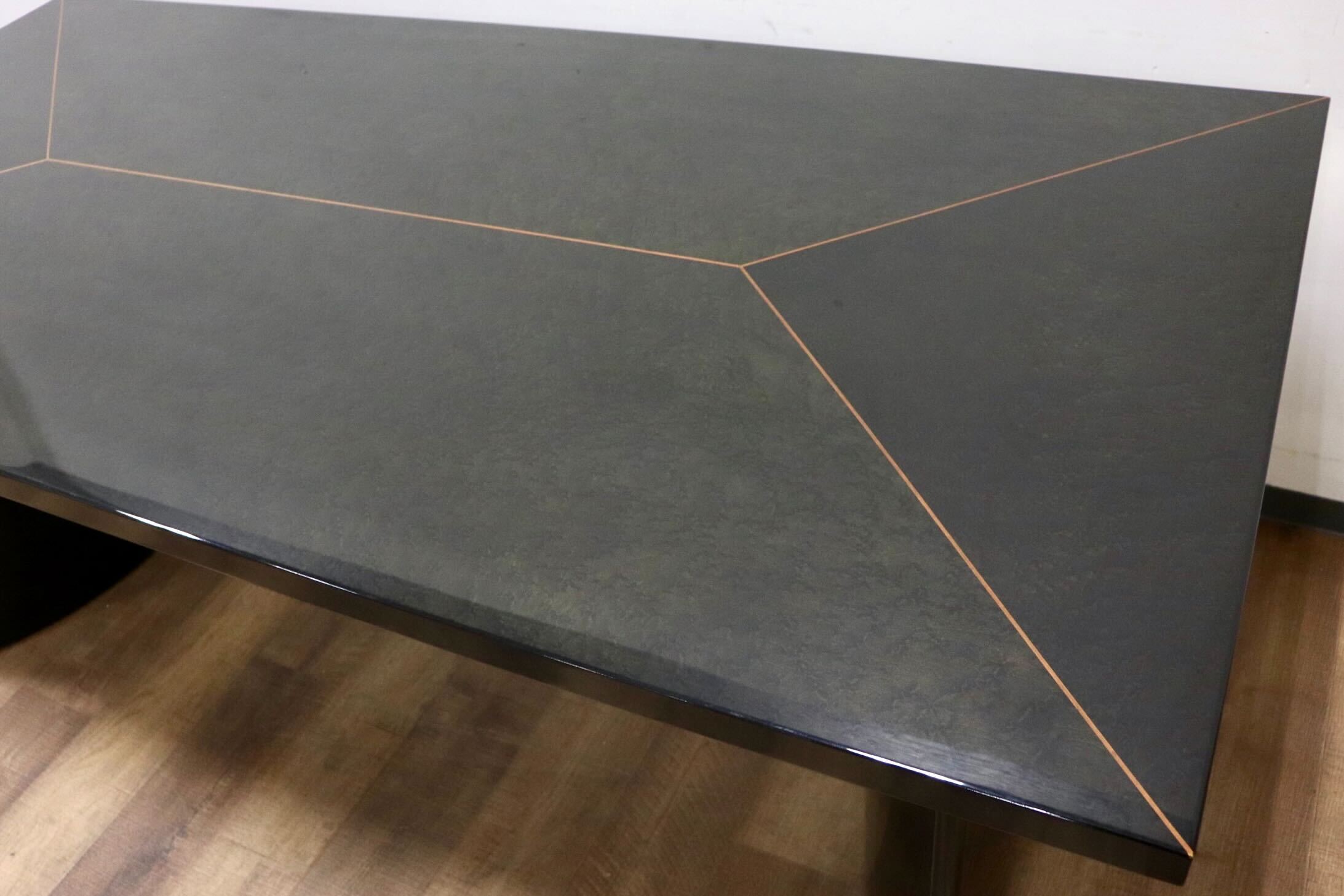 GMHS284○IDC大塚家具 スプレンダー ダイニングテーブル 食卓テーブル バーズアイメープル 最高級 エレガント ブラック モダン 定価約55万