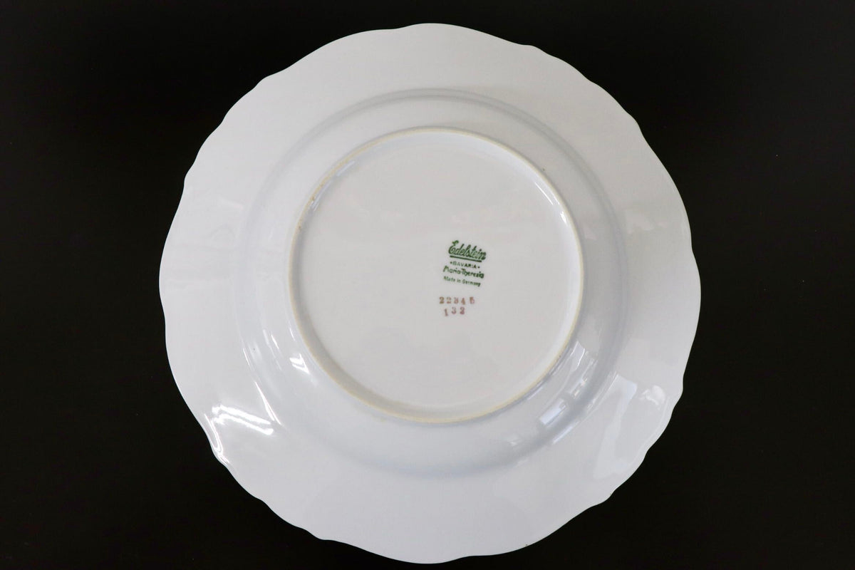 GMJH332C○ヴィンテージ Edelstein Bavaria エーデルシュタイン Maria-Theresia セピアローズ スープボウル 深皿 24cm 3枚セット ドイツ製