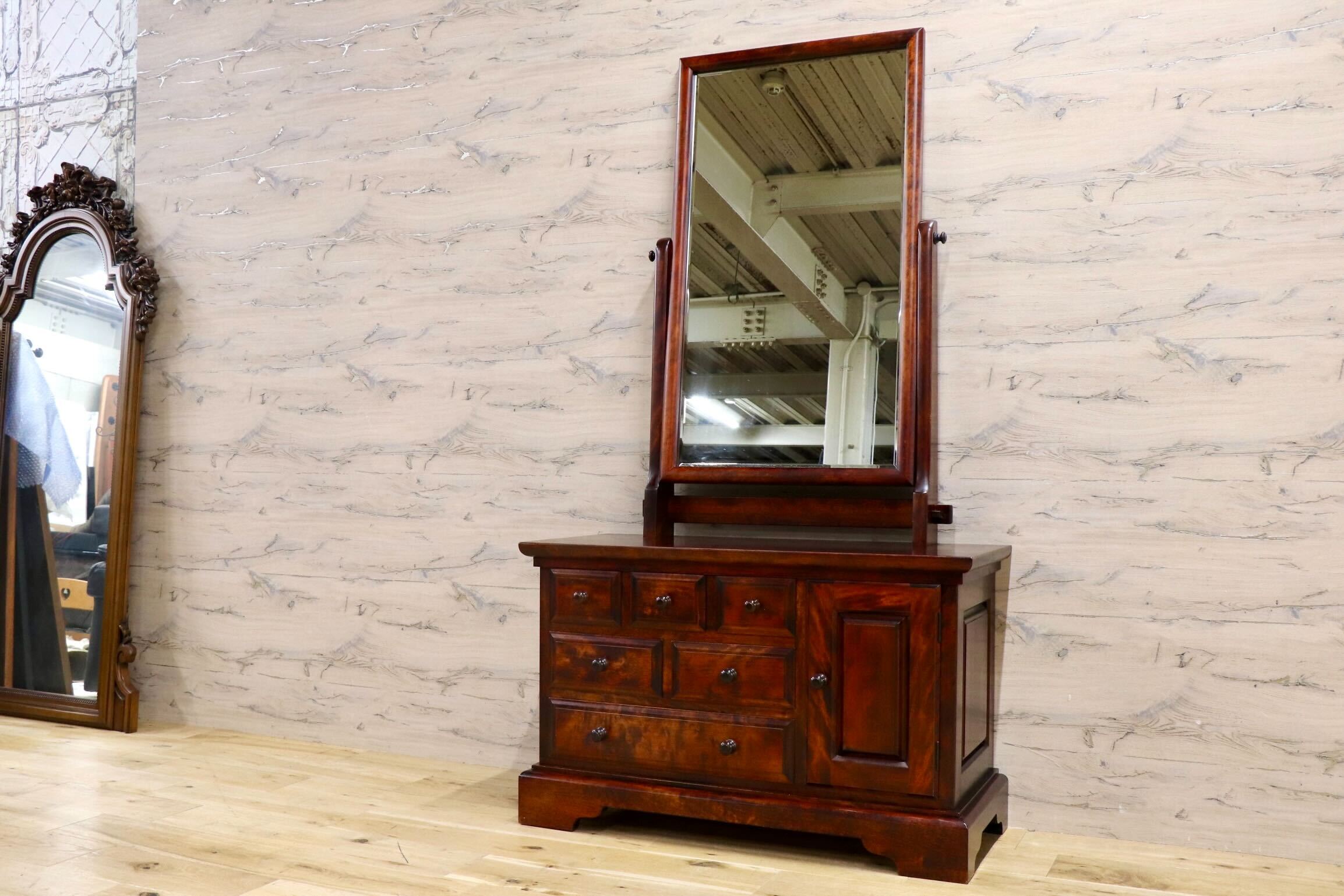 GMIK924A○九州民芸家具 鏡台 ドレッサー 天然木 伝統工芸 和家具 検)松本民芸家具 北海道民芸家具