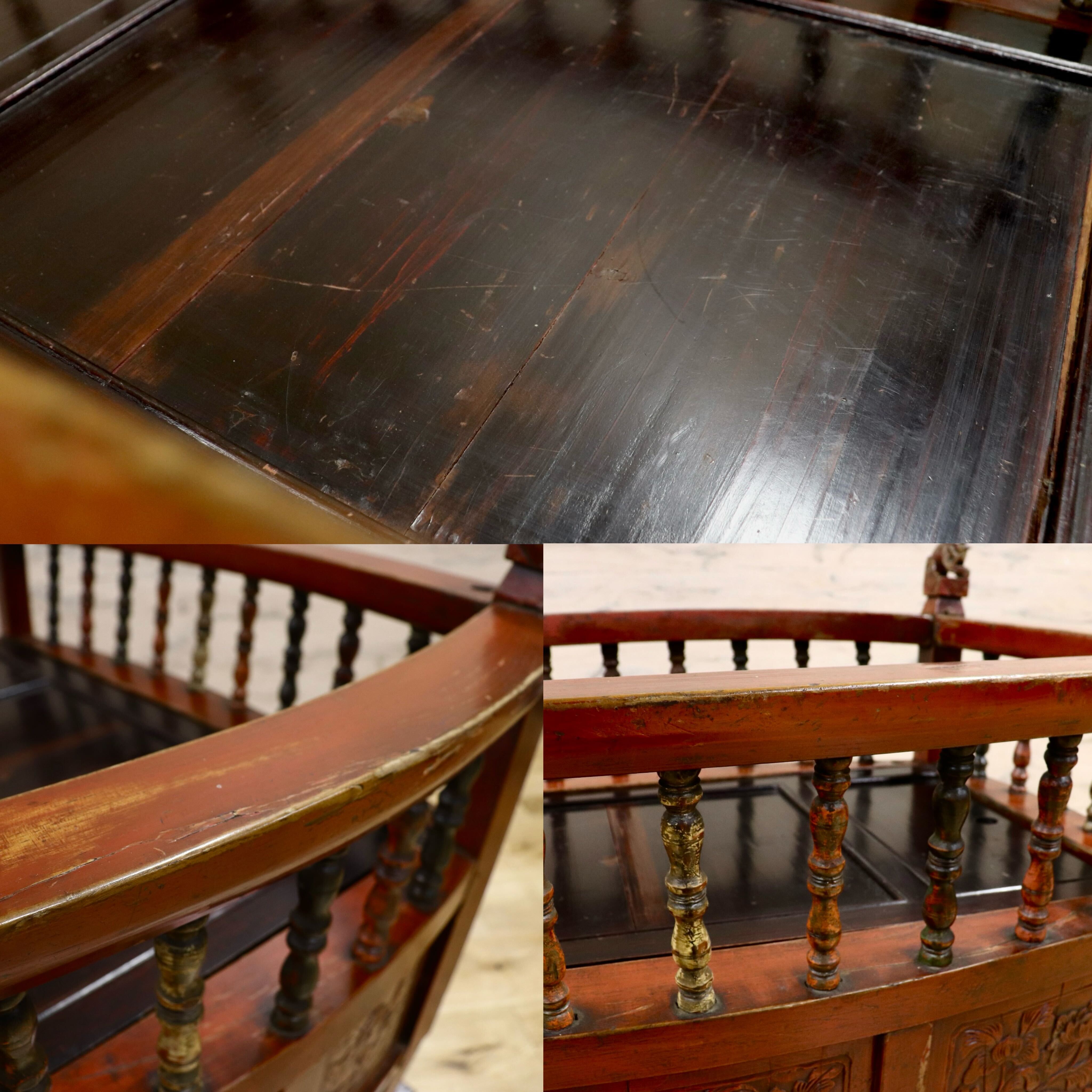 GMIH149◯中国美術 唐木家具 ゆりかご ベビーベッド アンティーク ヴィンテージ 飾り台 収納家具 店舗什器 木製 アジアン家具