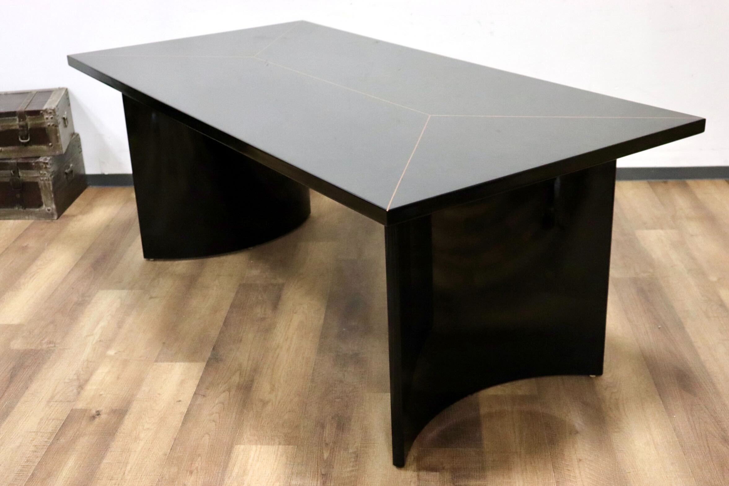 GMHS284○IDC大塚家具 スプレンダー ダイニングテーブル 食卓テーブル バーズアイメープル 最高級 エレガント ブラック モダン 定価約55万