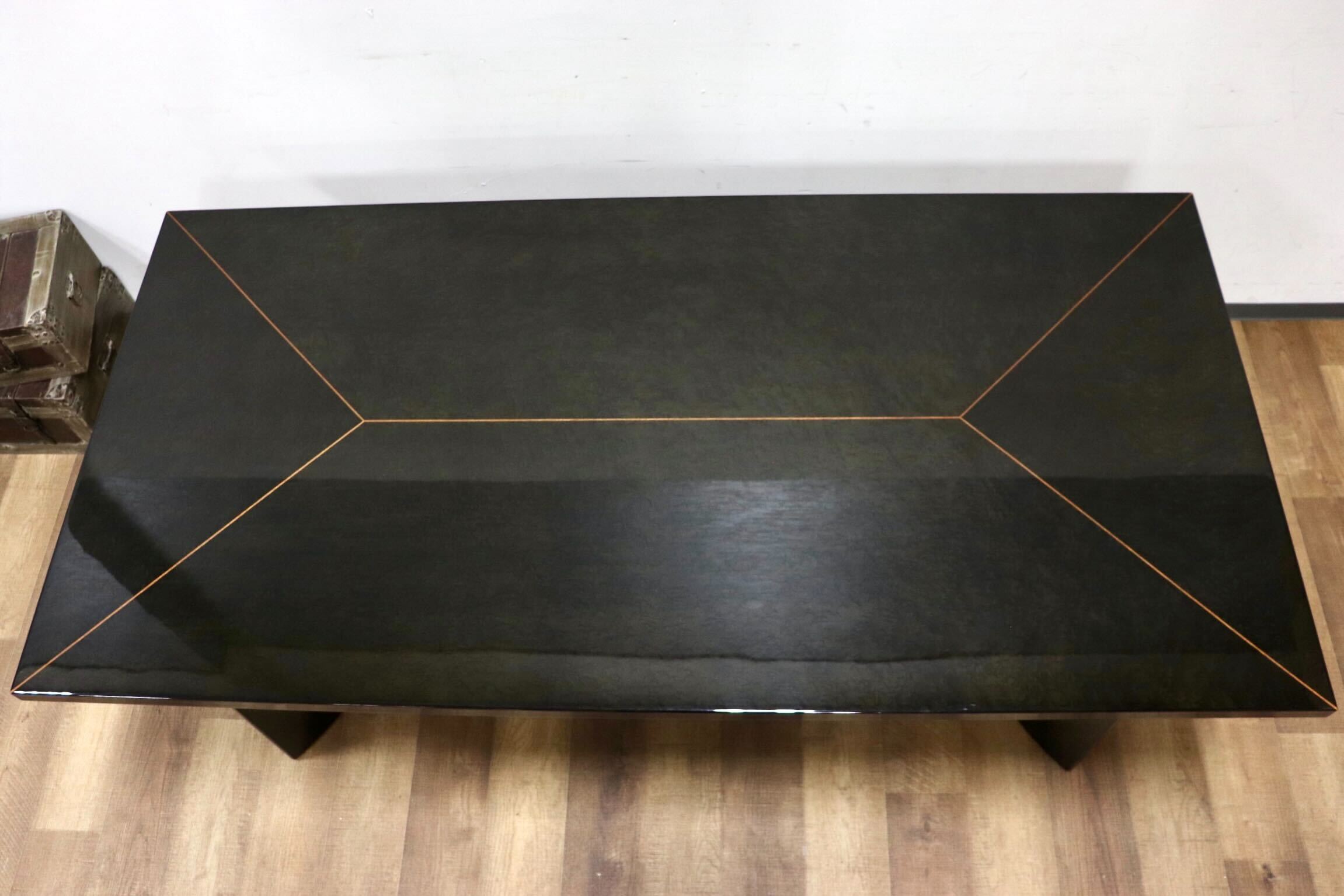 GMHS284○IDC大塚家具 スプレンダー ダイニングテーブル 食卓テーブル バーズアイメープル 最高級 エレガント ブラック モダン 定価約55万