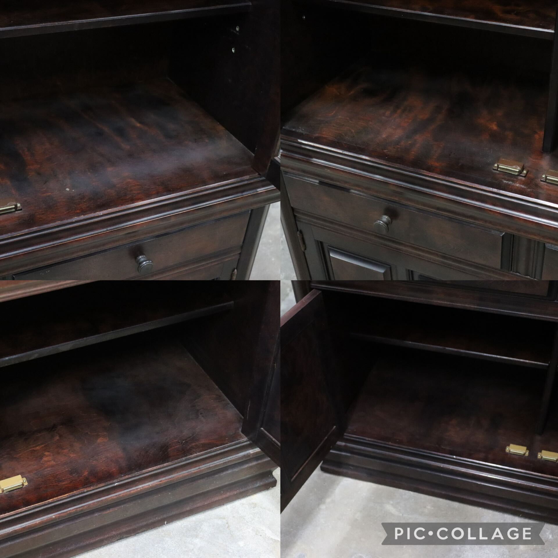 GMIK632○民芸家具 食器棚 カップボード 飾り棚 キャビネット 和家具 和モダン 古民家 レトロ 検)北海道民芸 和光