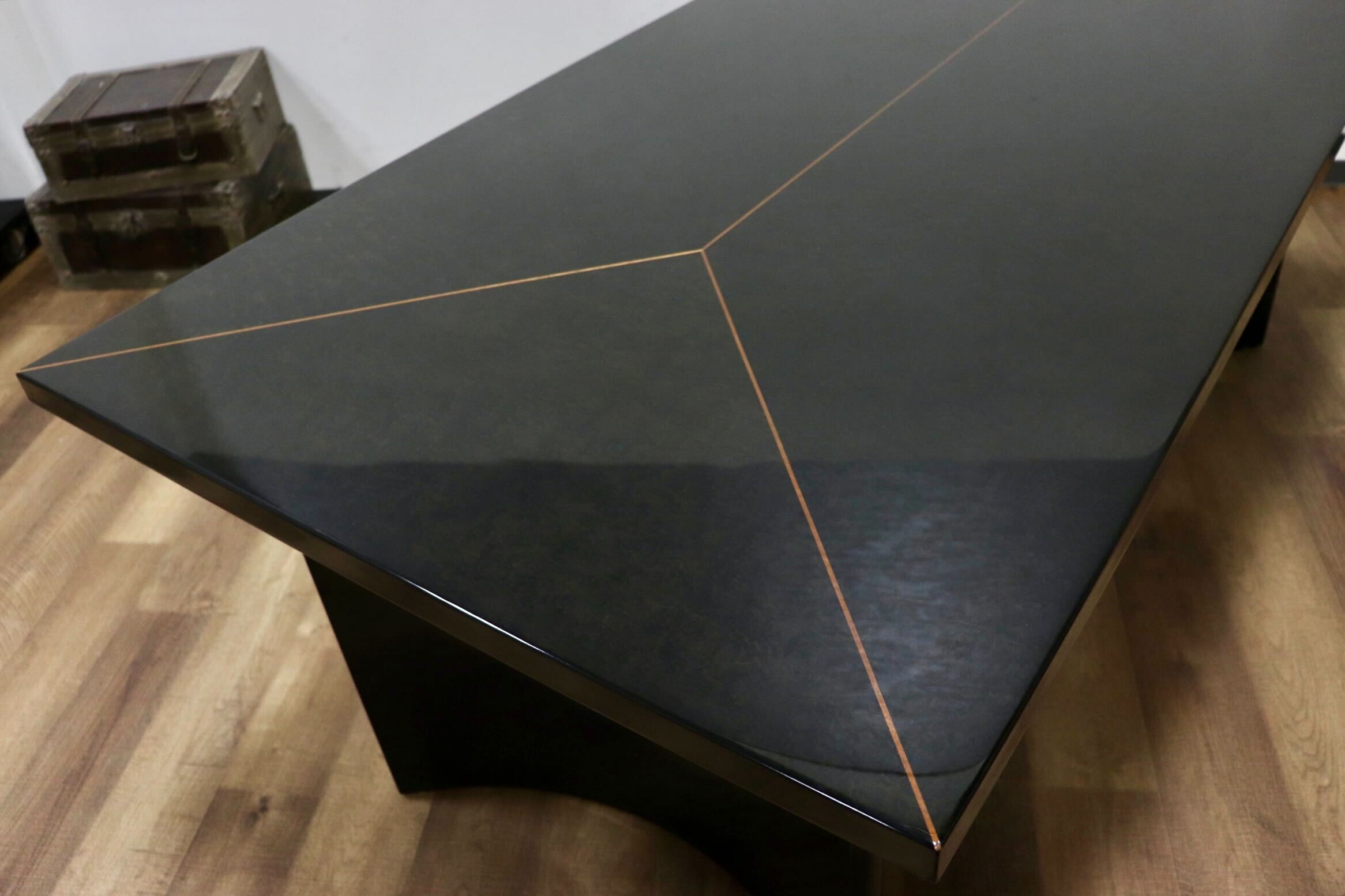 GMHS284○IDC大塚家具 スプレンダー ダイニングテーブル 食卓テーブル バーズアイメープル 最高級 エレガント ブラック モダン 定価約55万