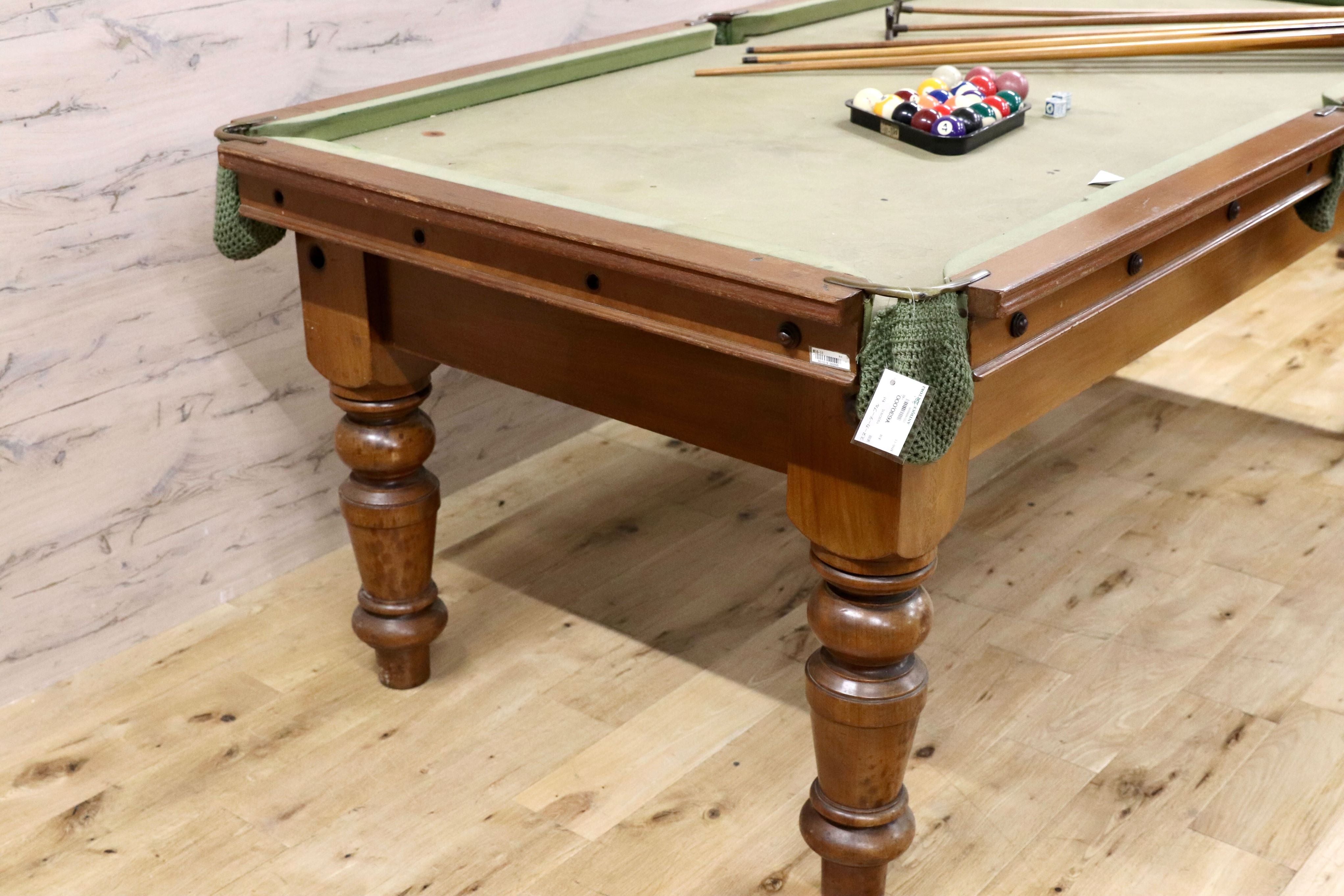 GMFN428○Howarth Nuttall 英国 イギリス アンティーク 1930年代 超希少 スヌーカーテーブル ビリヤード台 店舗什器 遊技台※発送不可