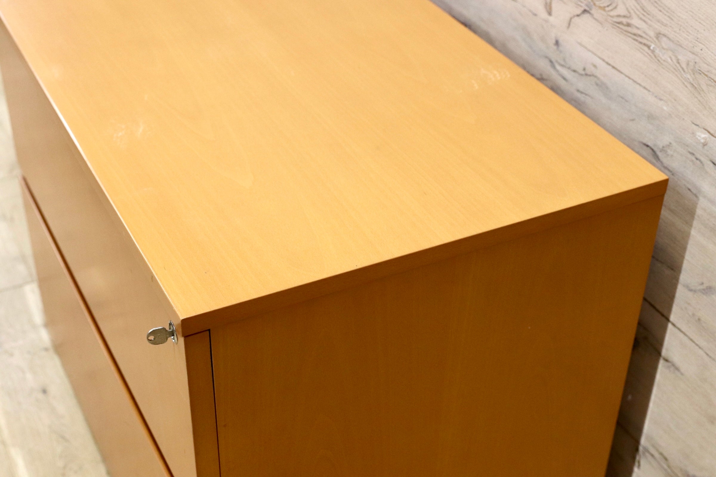 GMJH225E○Herman Miller / ハーマンミラー TSC-F-3-D ビーチ デスクキャビネット ラテラルファイル 二段引き出し オフィス ヴィンテージ