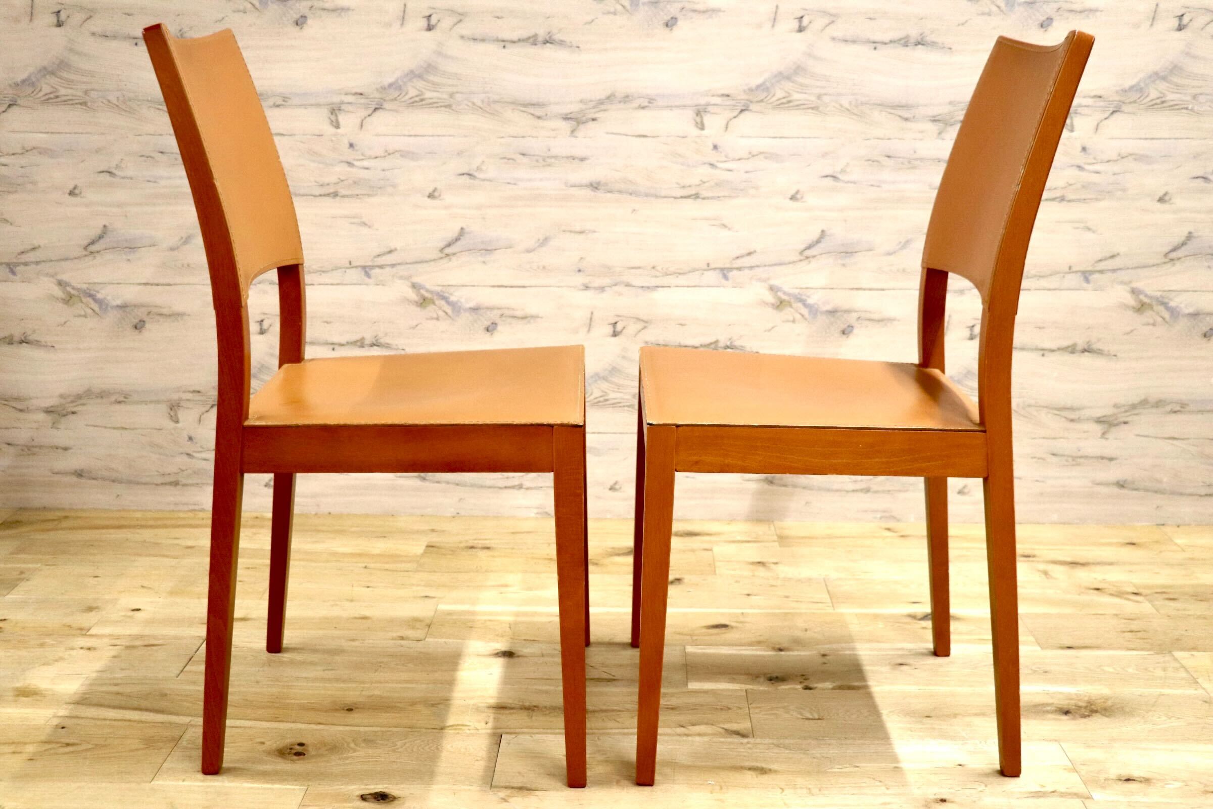 GMIK172B○Calligaris / カリガリス イタリア製 ダイニングチェア 椅子 食卓椅子 アームレスチェア レザー モダン
